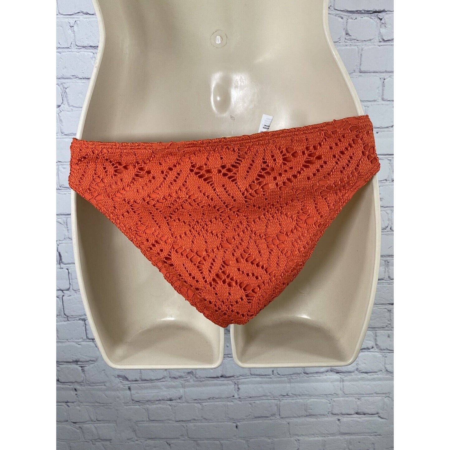 Aerie Cheeky Orange Knit Swimsuit Bikini Bottoms NWT M Medium