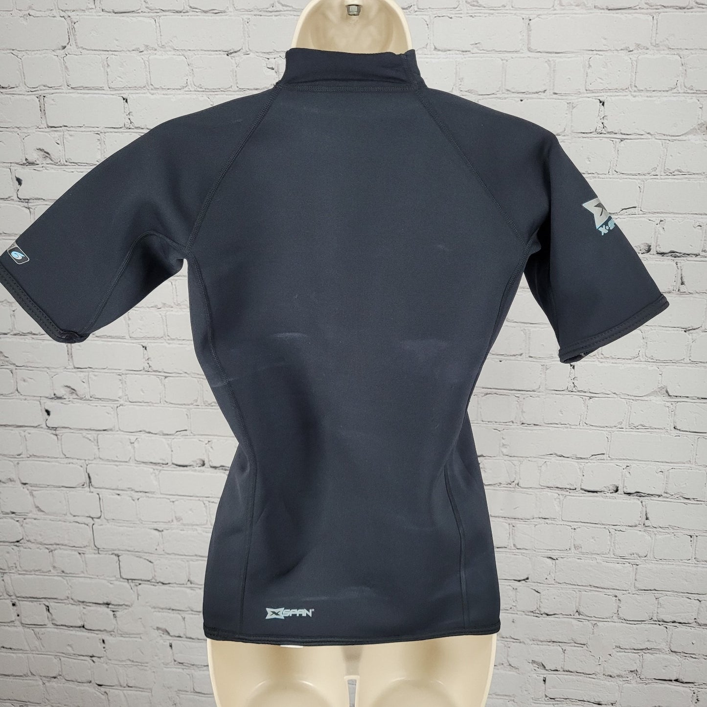 Neosport Black 1.5mm XSPAN Stretch Pullover Short Sleeve Wetsuit Top Size 10