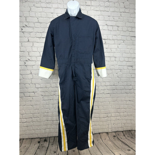 Red Kap Blue Yellow Long Sleeve Costume Band Cape Jumpsuit Size 36R (33X25)