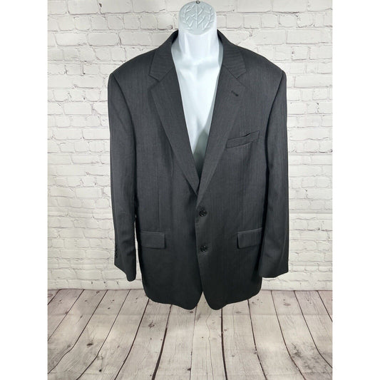 Jos A Bank Dark Gray 100% Wool Two Button Blazer Jacket Sport Coat Men’s 46L