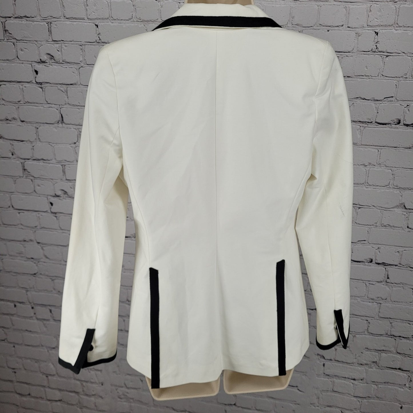 William Rast Ivory & Black 1 Button Double Vented Blazer Jacket Size Small S