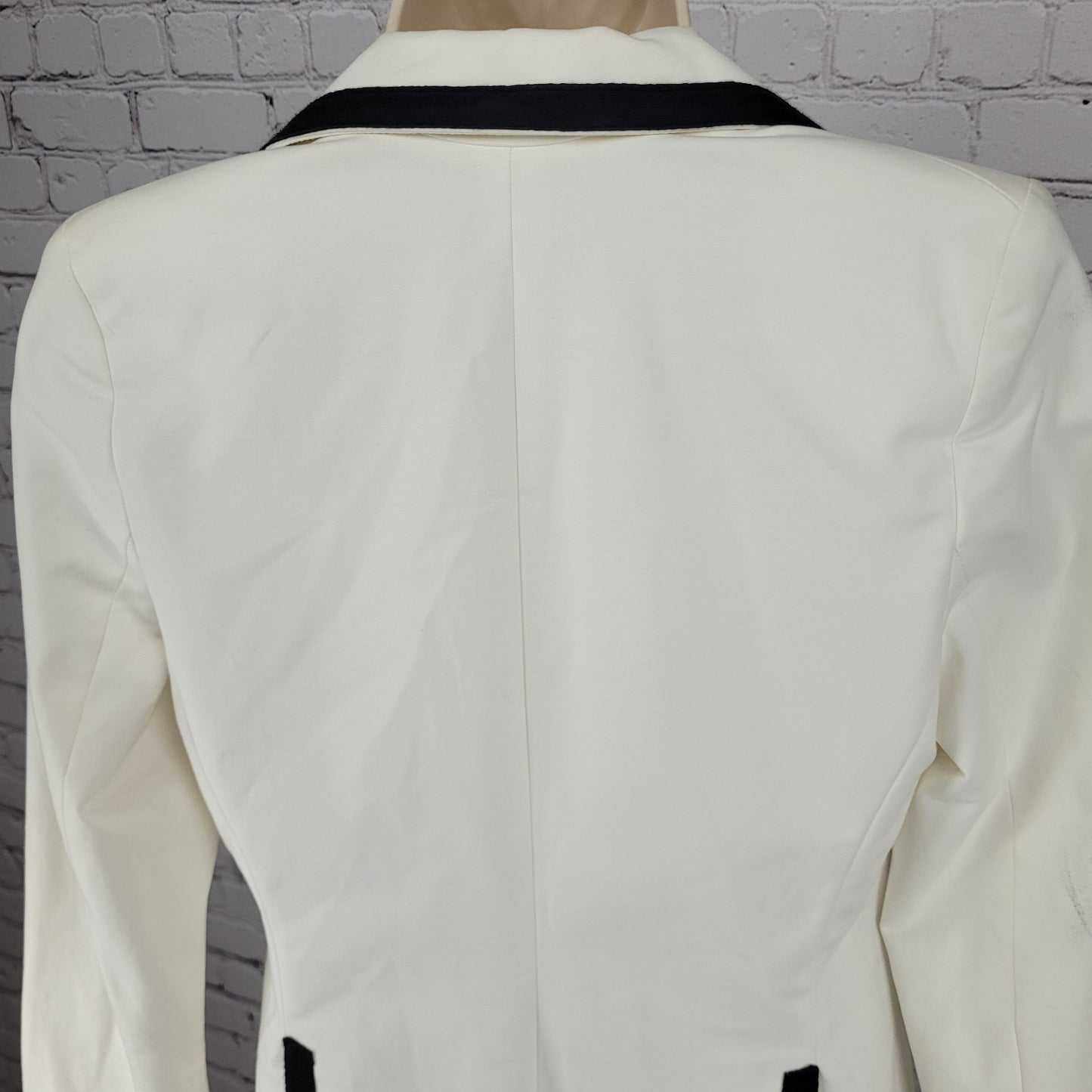William Rast Ivory & Black 1 Button Double Vented Blazer Jacket Size Small S
