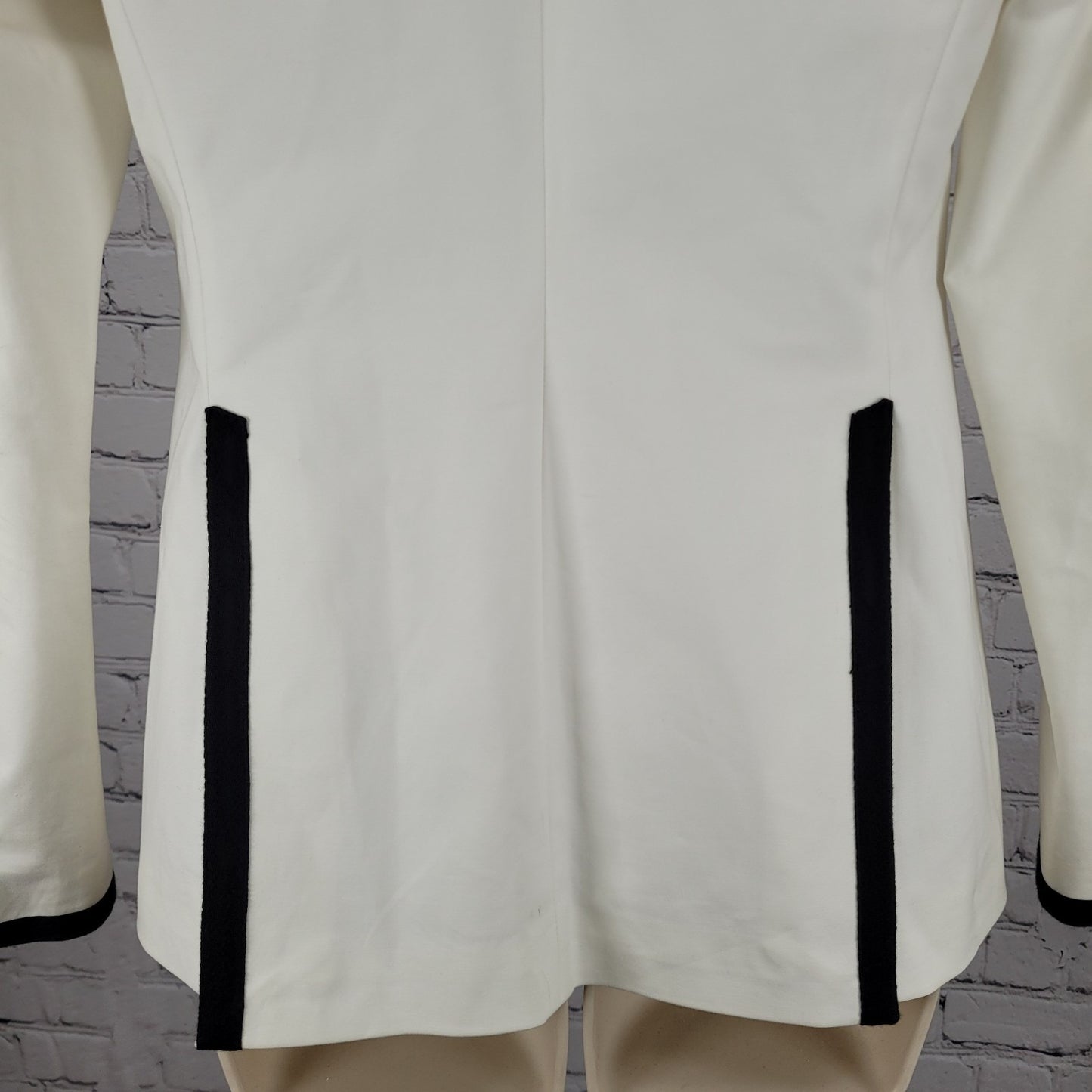 William Rast Ivory & Black 1 Button Double Vented Blazer Jacket Size Small S