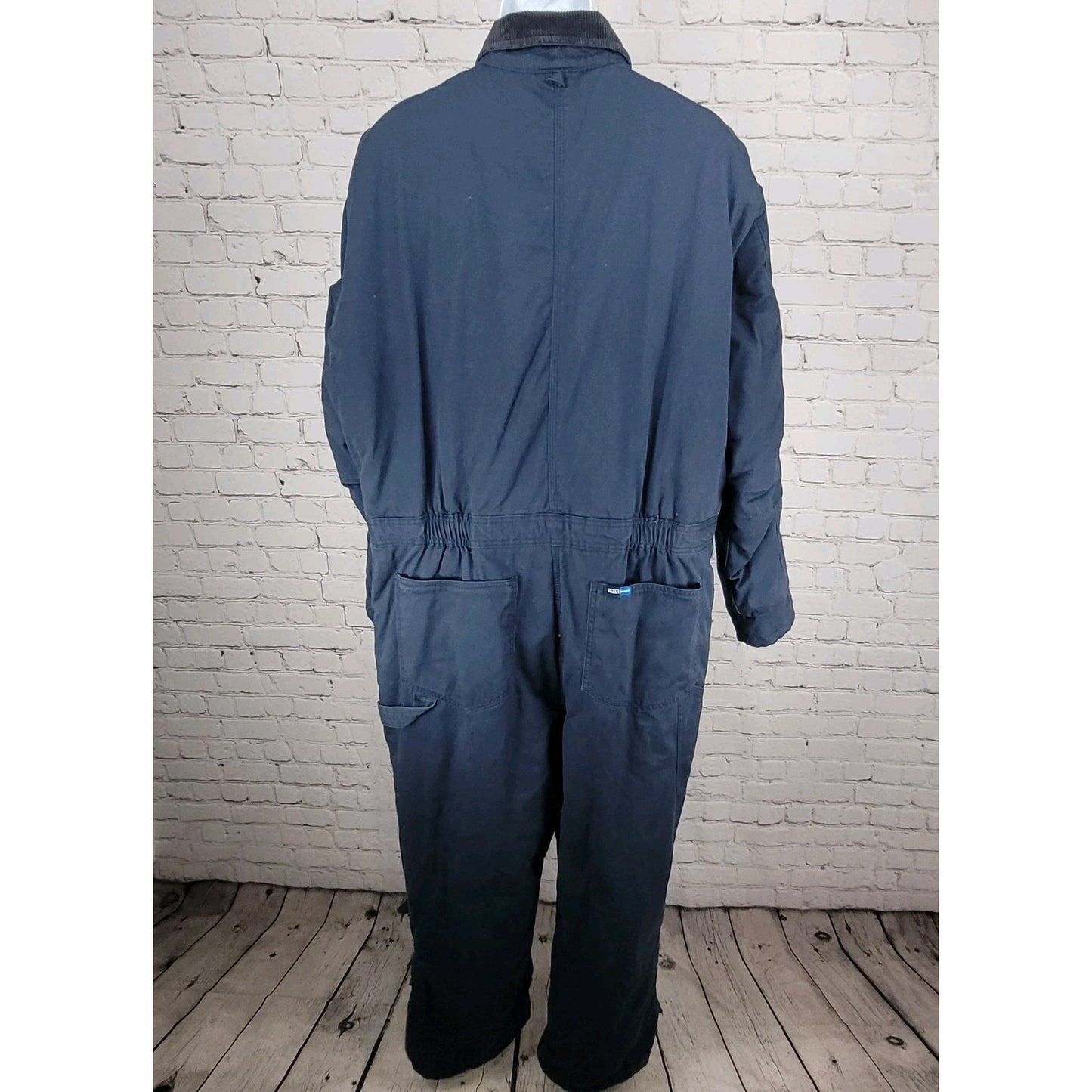Walls Workwear Navy 100% Cotton Insulated Corduroy Collar Coveralls Size XLT