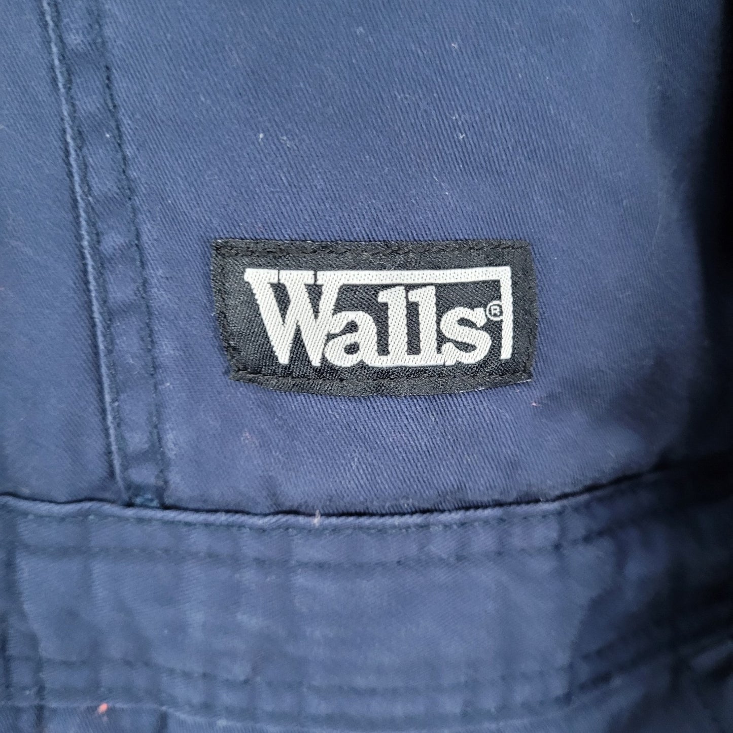 Walls Workwear Navy 100% Cotton Insulated Corduroy Collar Coveralls Size XLT