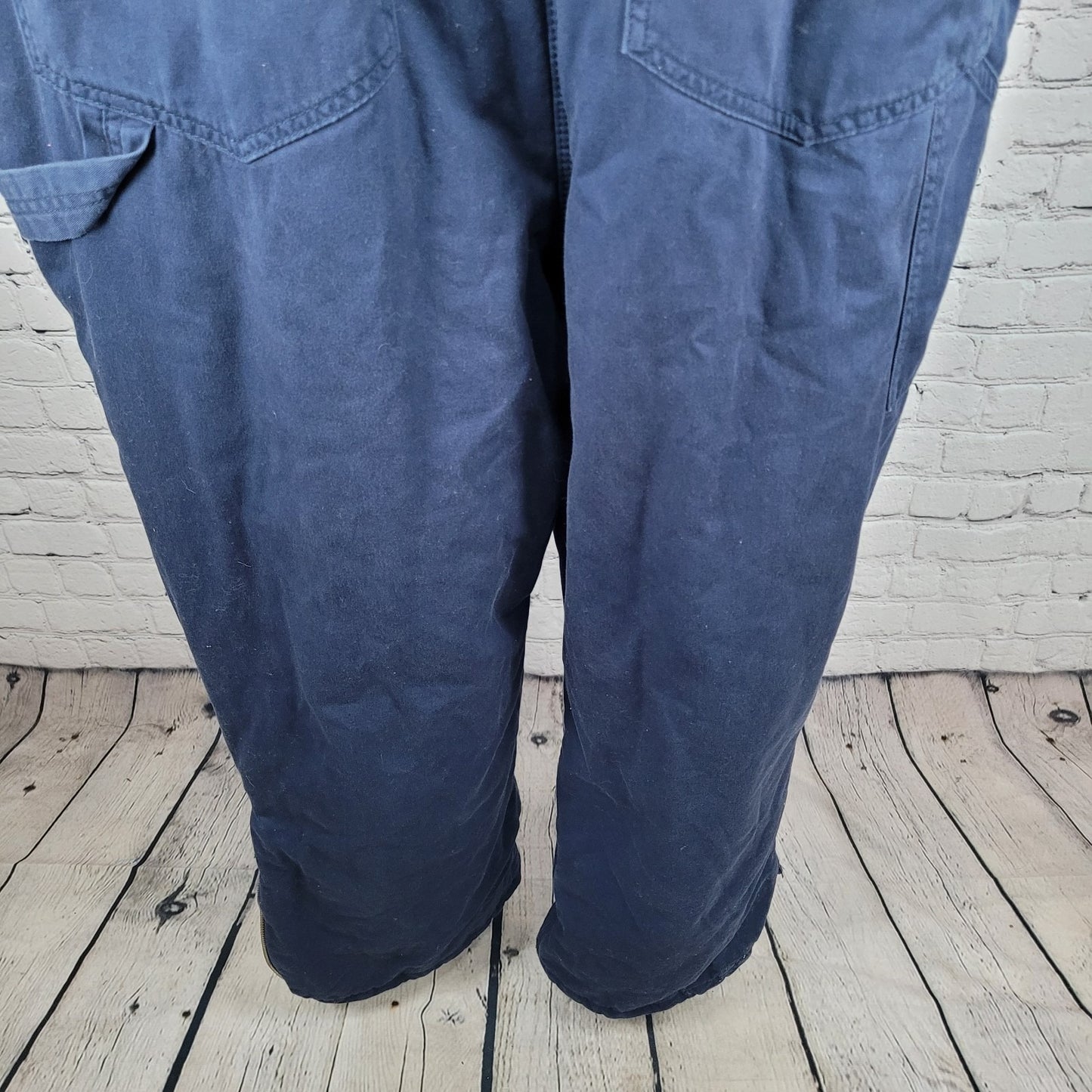 Walls Workwear Navy 100% Cotton Insulated Corduroy Collar Coveralls Size XLT