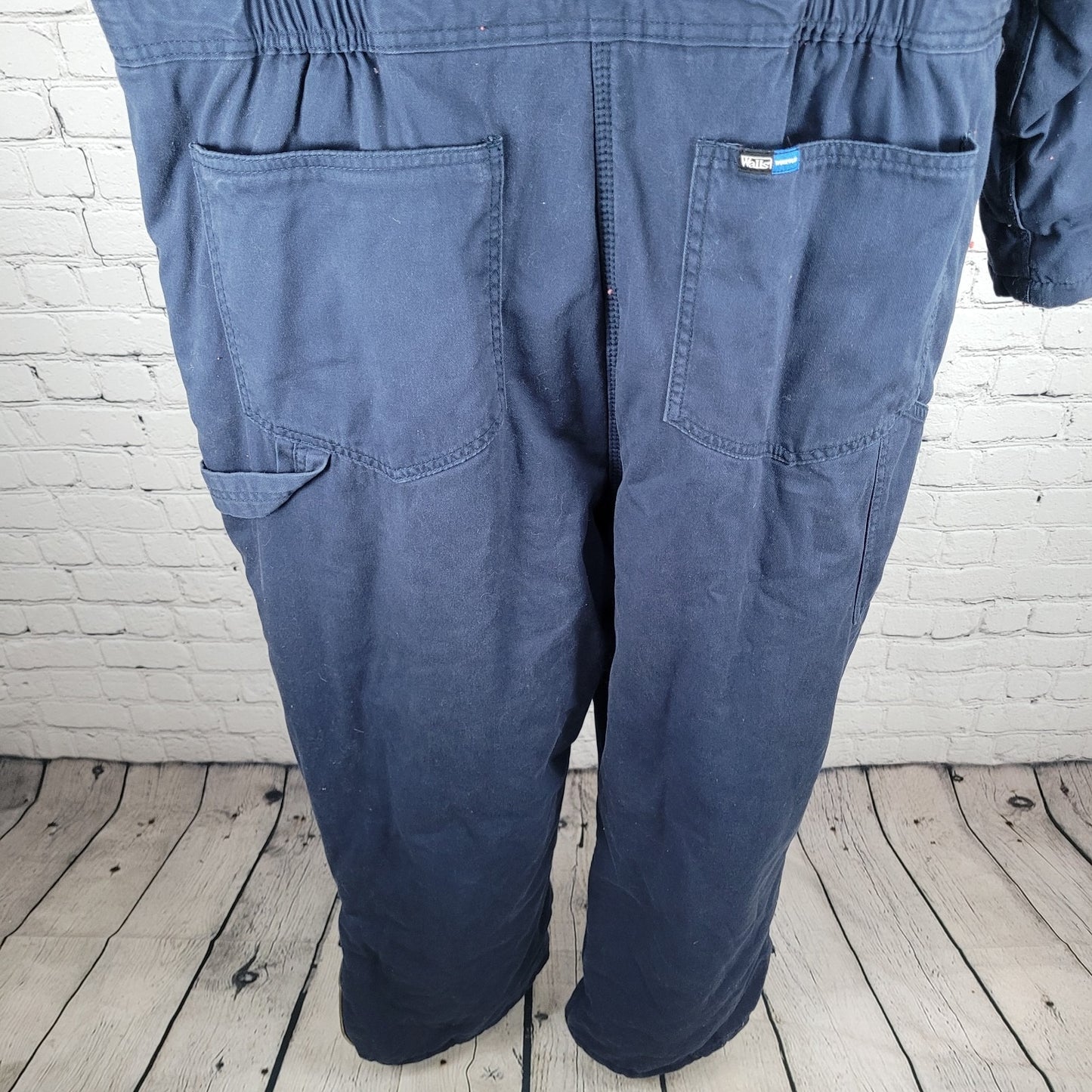 Walls Workwear Navy 100% Cotton Insulated Corduroy Collar Coveralls Size XLT