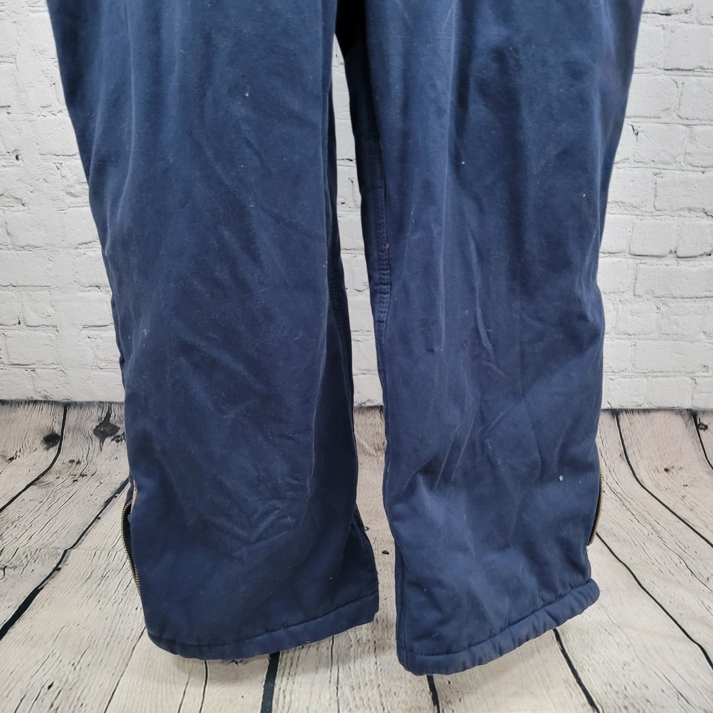 Walls Workwear Navy 100% Cotton Insulated Corduroy Collar Coveralls Size XLT