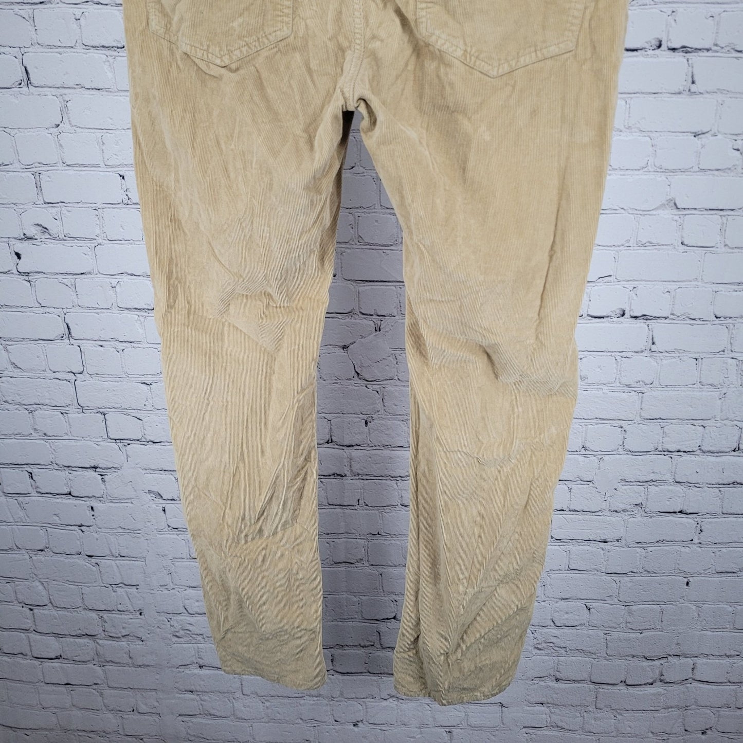 Faherty Tan Organic Cotton Corduroy Stretch Straight Leg Chino Pants 35 (35x33)