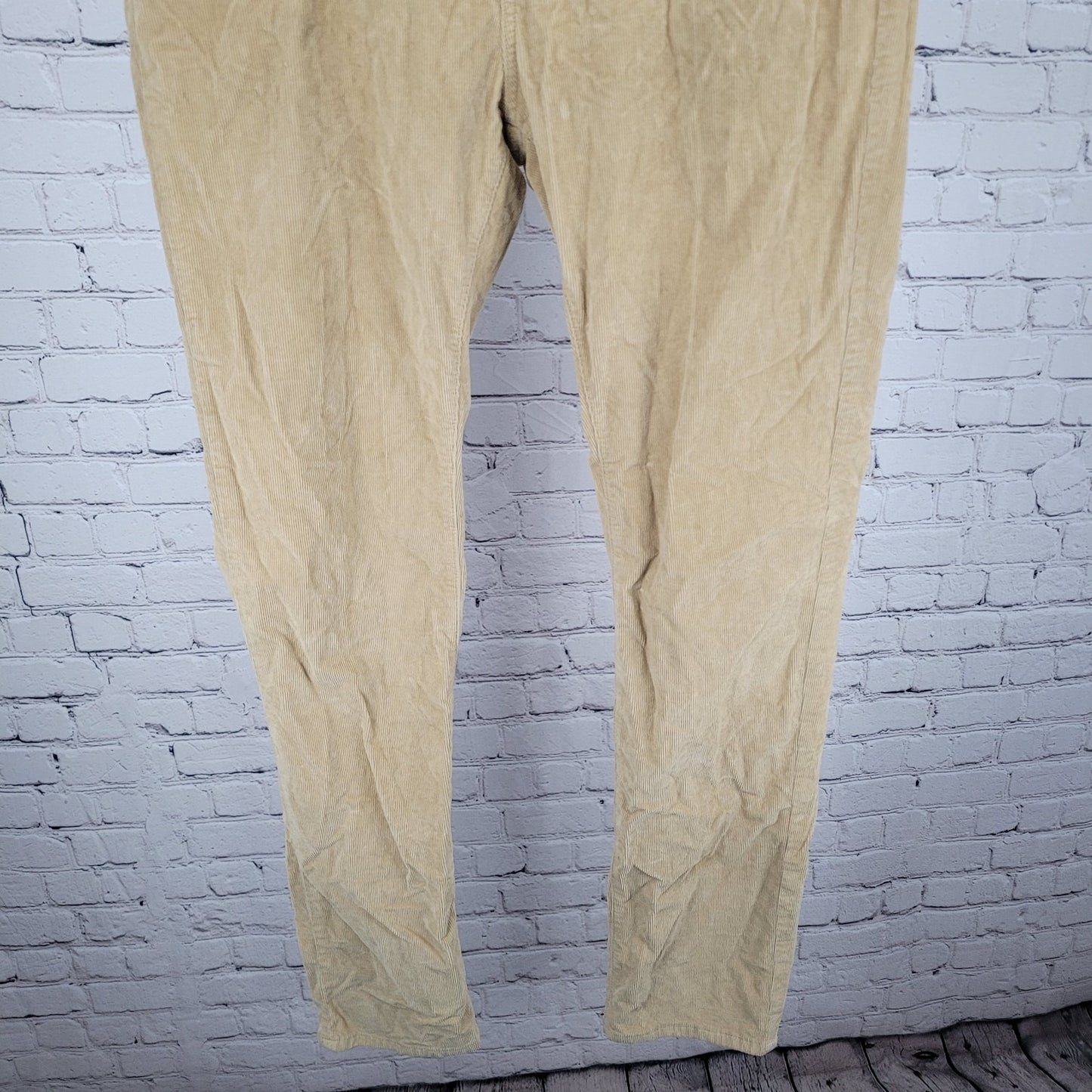 Faherty Tan Organic Cotton Corduroy Stretch Straight Leg Chino Pants 35 (35x33)