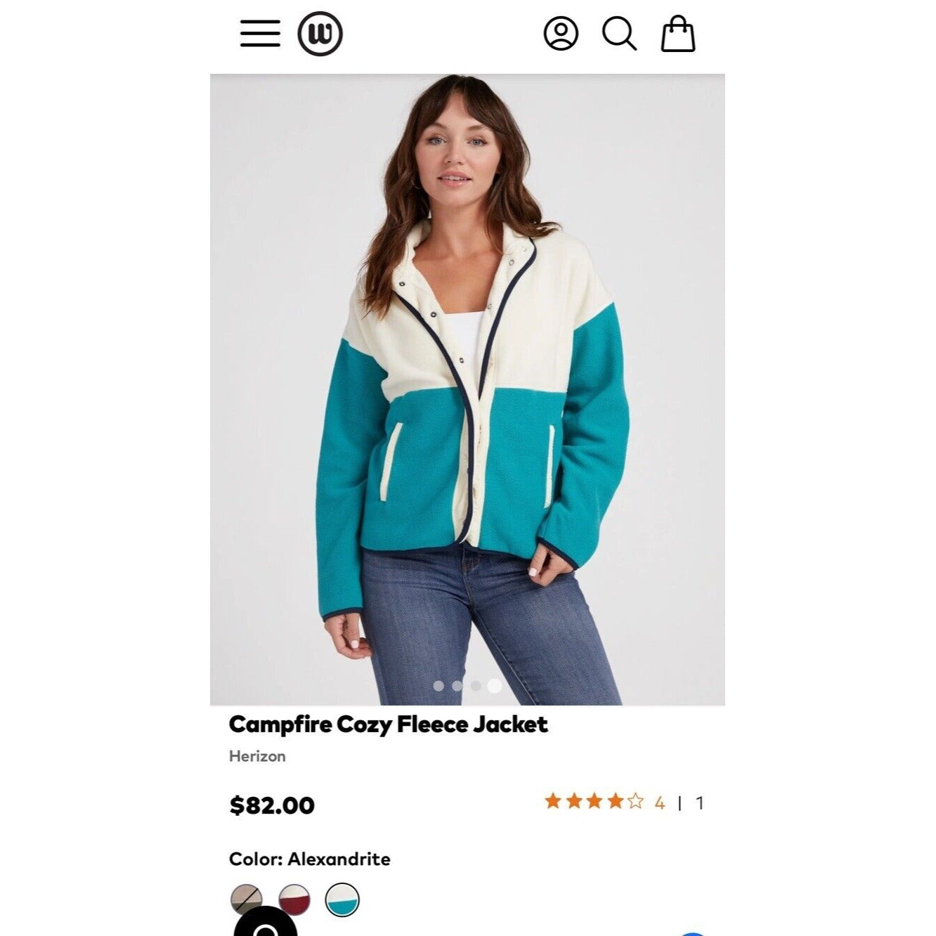 NWD Herizon Campfire Cozy Fleece Jacket Alexandrite Women’s Size XL