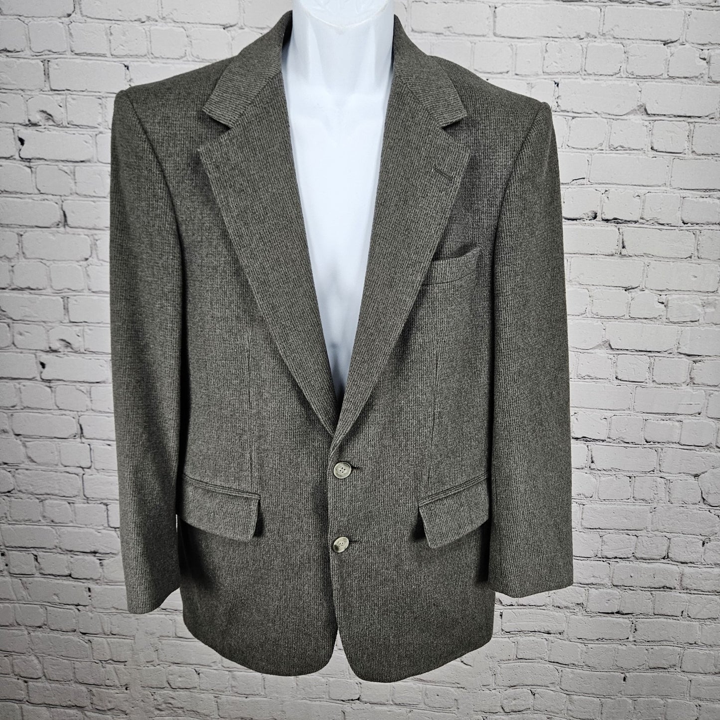 Roberto Vasalli Grey Camelhair Wool Blend 2 Button Notch Blazer Sport Coat 38R