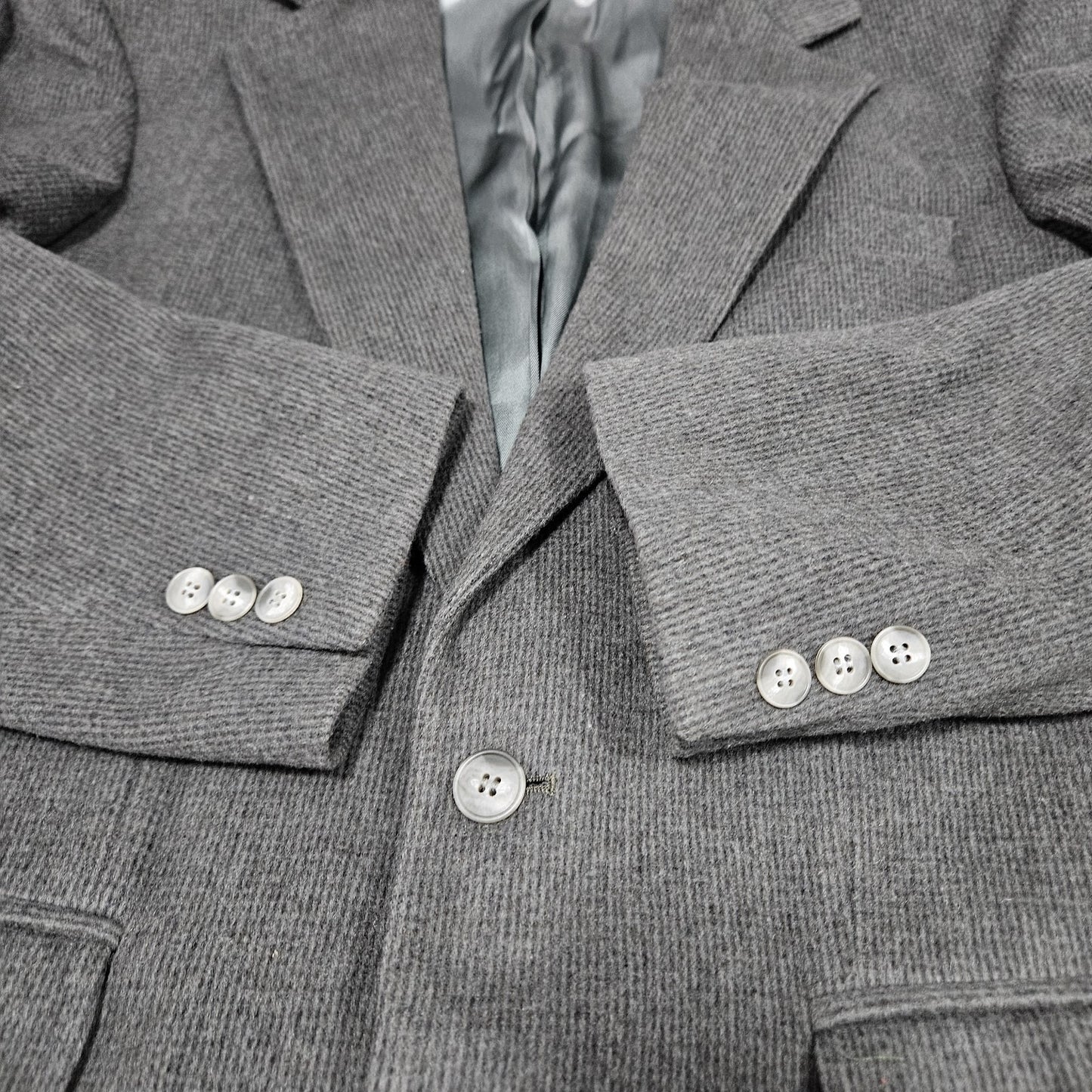 Roberto Vasalli Grey Camelhair Wool Blend 2 Button Notch Blazer Sport Coat 38R