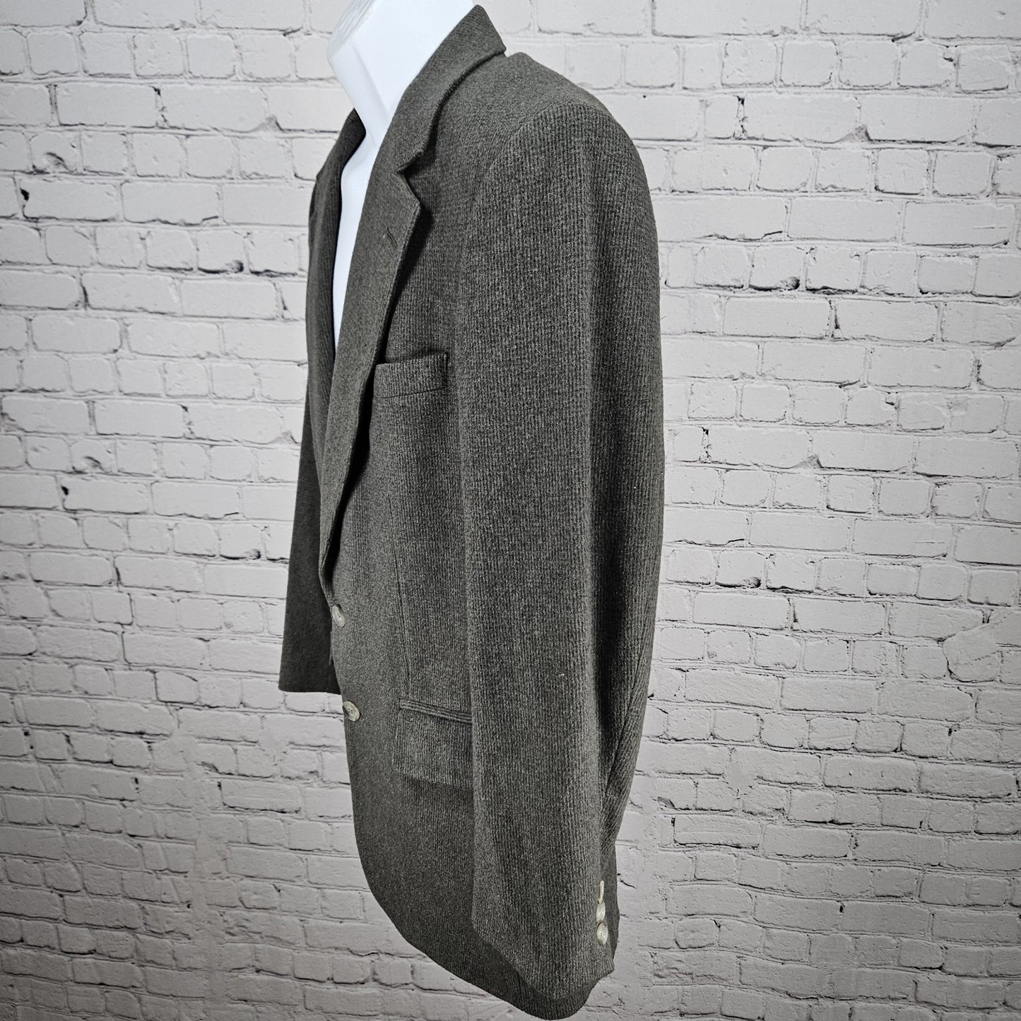 Roberto Vasalli Grey Camelhair Wool Blend 2 Button Notch Blazer Sport Coat 38R