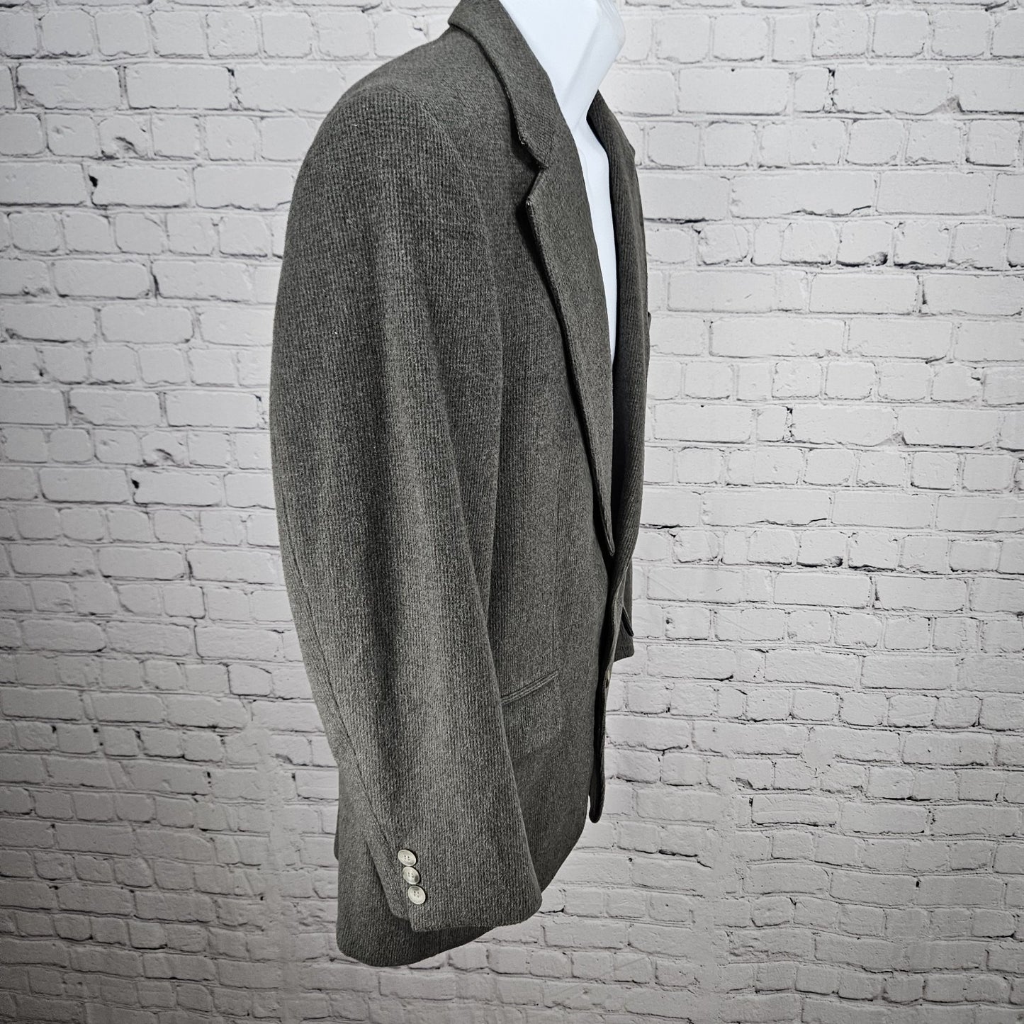 Roberto Vasalli Grey Camelhair Wool Blend 2 Button Notch Blazer Sport Coat 38R