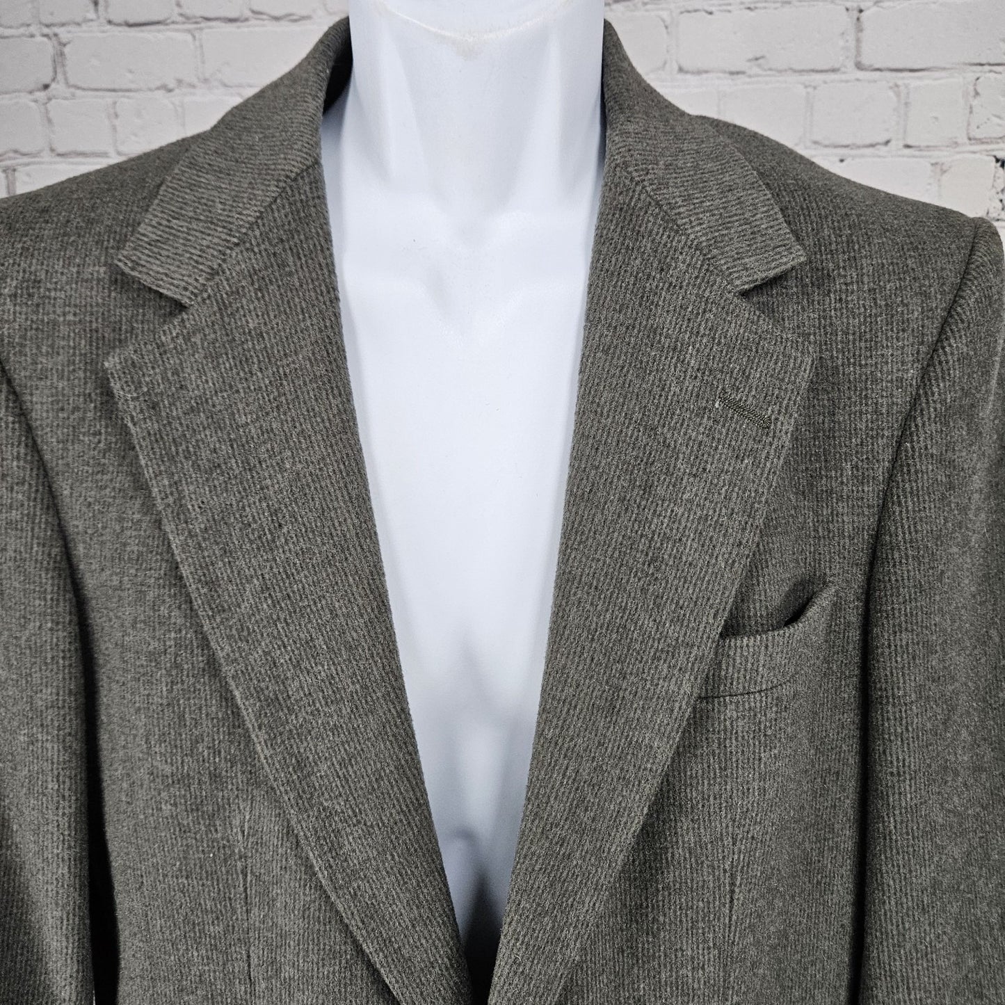 Roberto Vasalli Grey Camelhair Wool Blend 2 Button Notch Blazer Sport Coat 38R
