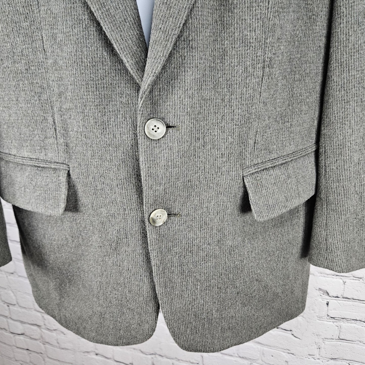 Roberto Vasalli Grey Camelhair Wool Blend 2 Button Notch Blazer Sport Coat 38R