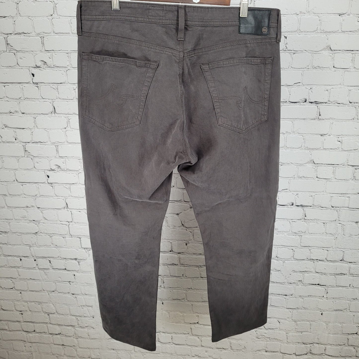 AG Adriano Goldschmied Grey Everett Slim Straight Soft Stretch Jeans Size 36x28