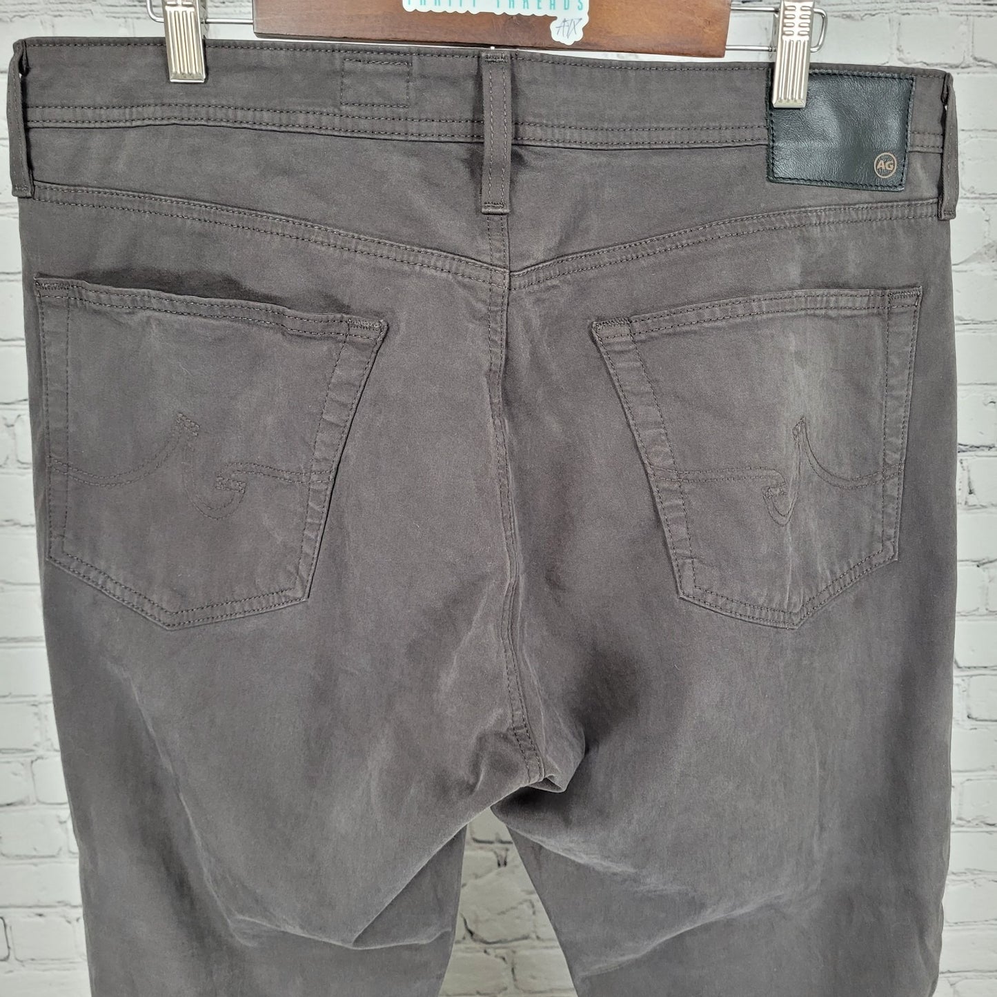 AG Adriano Goldschmied Grey Everett Slim Straight Soft Stretch Jeans Size 36x28