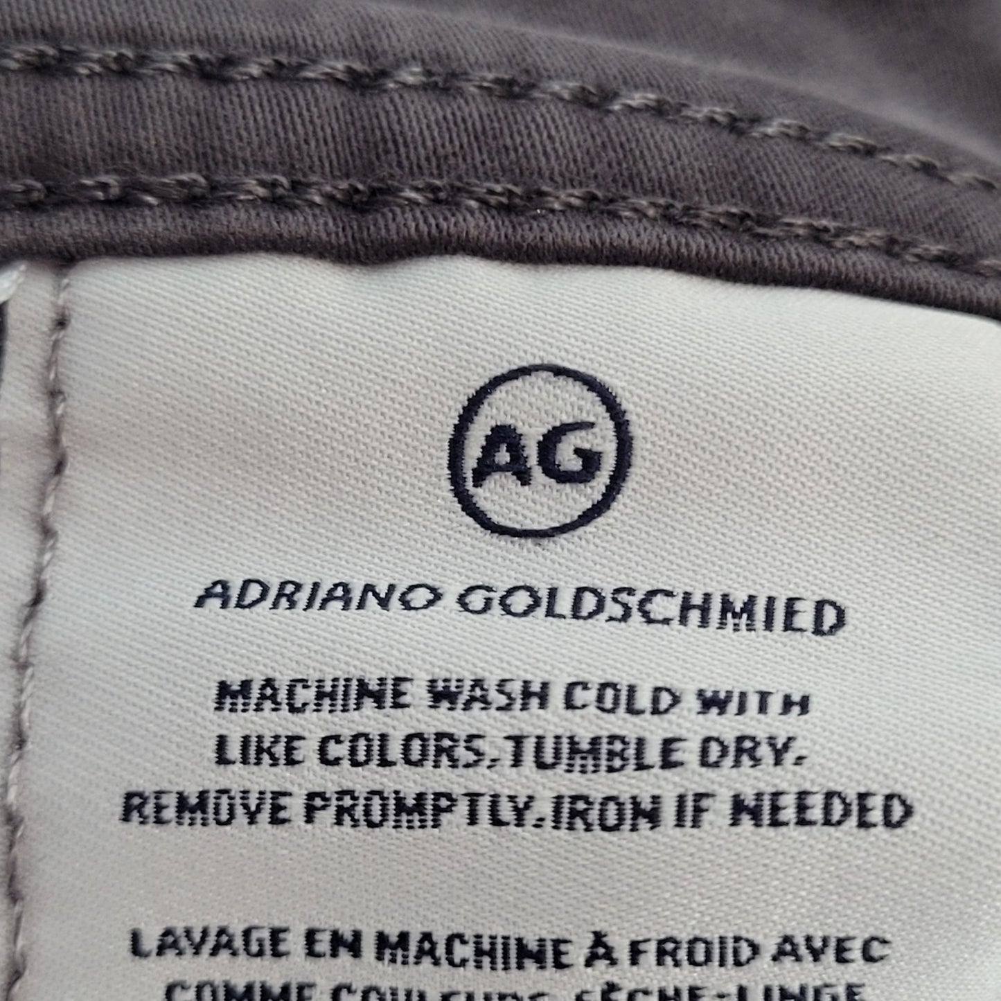 AG Adriano Goldschmied Grey Everett Slim Straight Soft Stretch Jeans Size 36x28