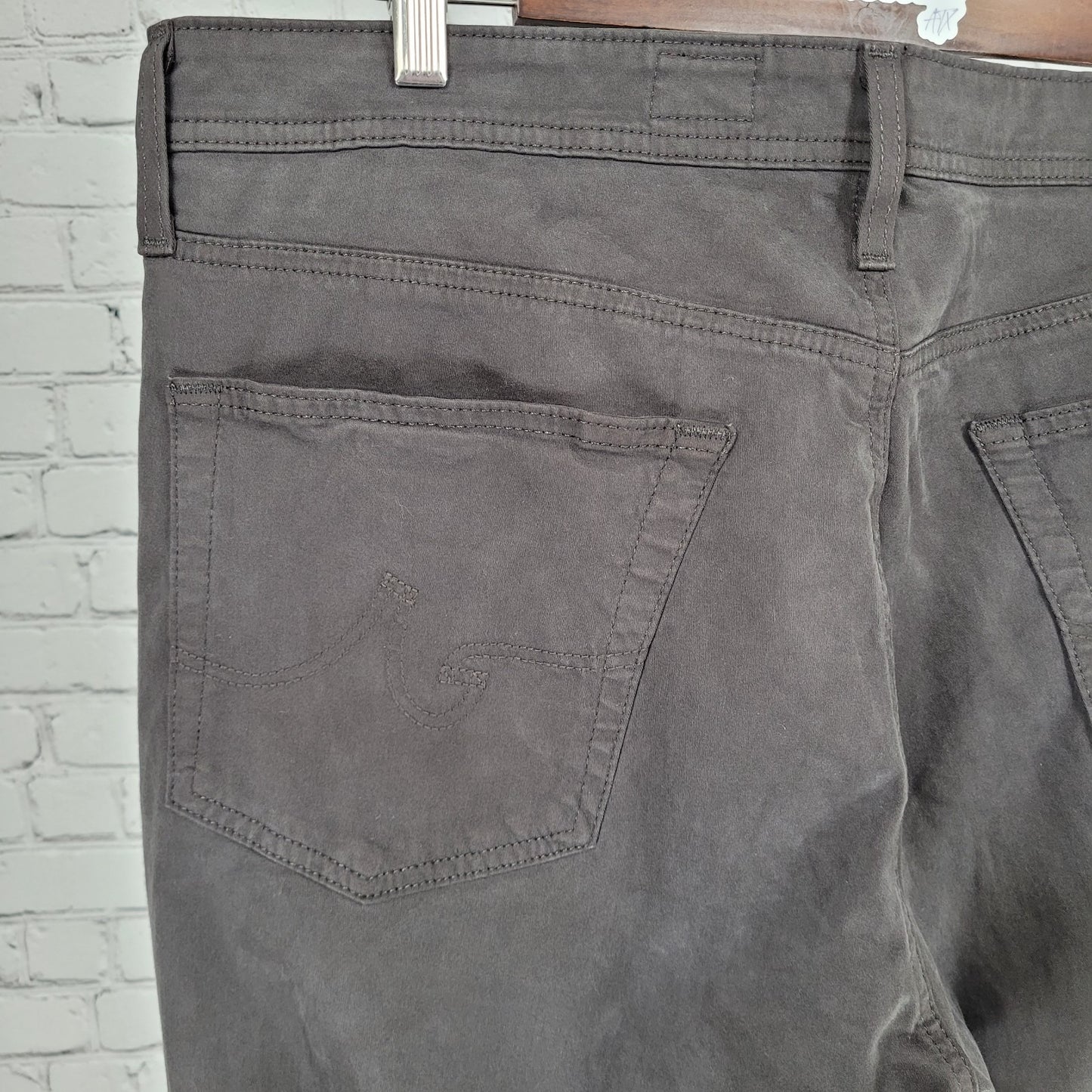 AG Adriano Goldschmied Grey Everett Slim Straight Soft Stretch Jeans Size 36x28