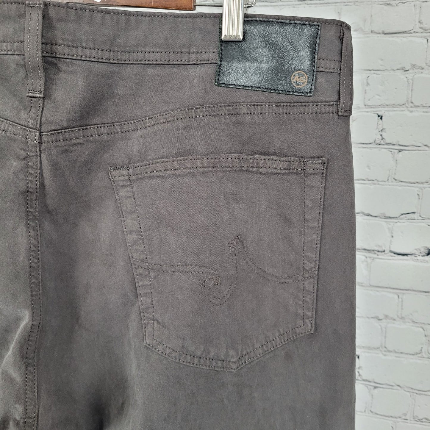 AG Adriano Goldschmied Grey Everett Slim Straight Soft Stretch Jeans Size 36x28