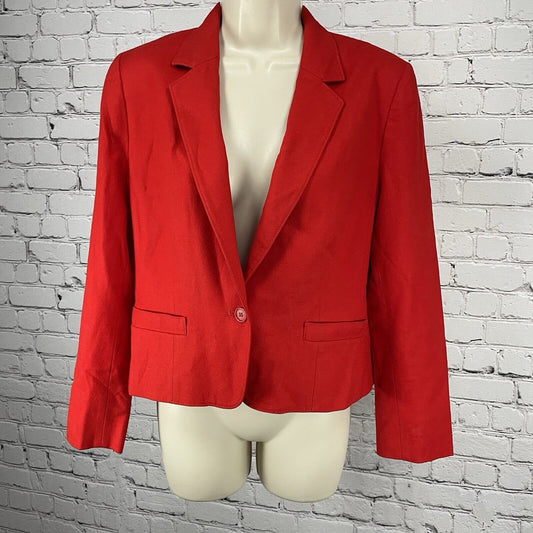 VTG Pendleton Red Virgin Wool Notch Blazer USA Made Petite Size Small S *defects