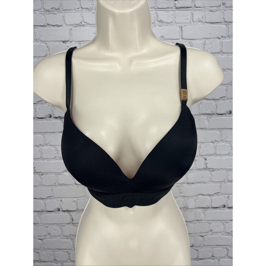 NWOT PINK Victorias Secret Black Wear Everywhere Push-up Wireless Padded Bra 34D