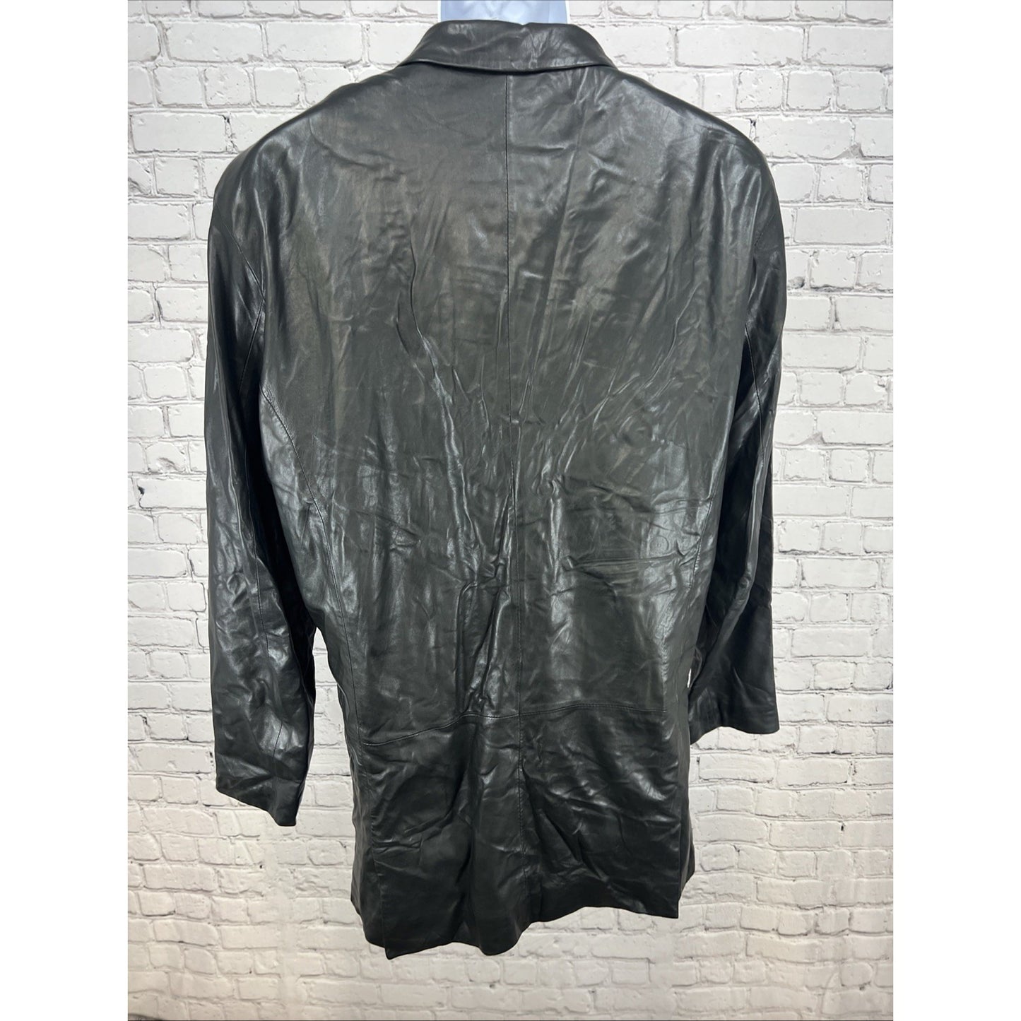 Robert Comstock Endurance Black Soft Genuine Leather Light Jacket 38 *wrinkled
