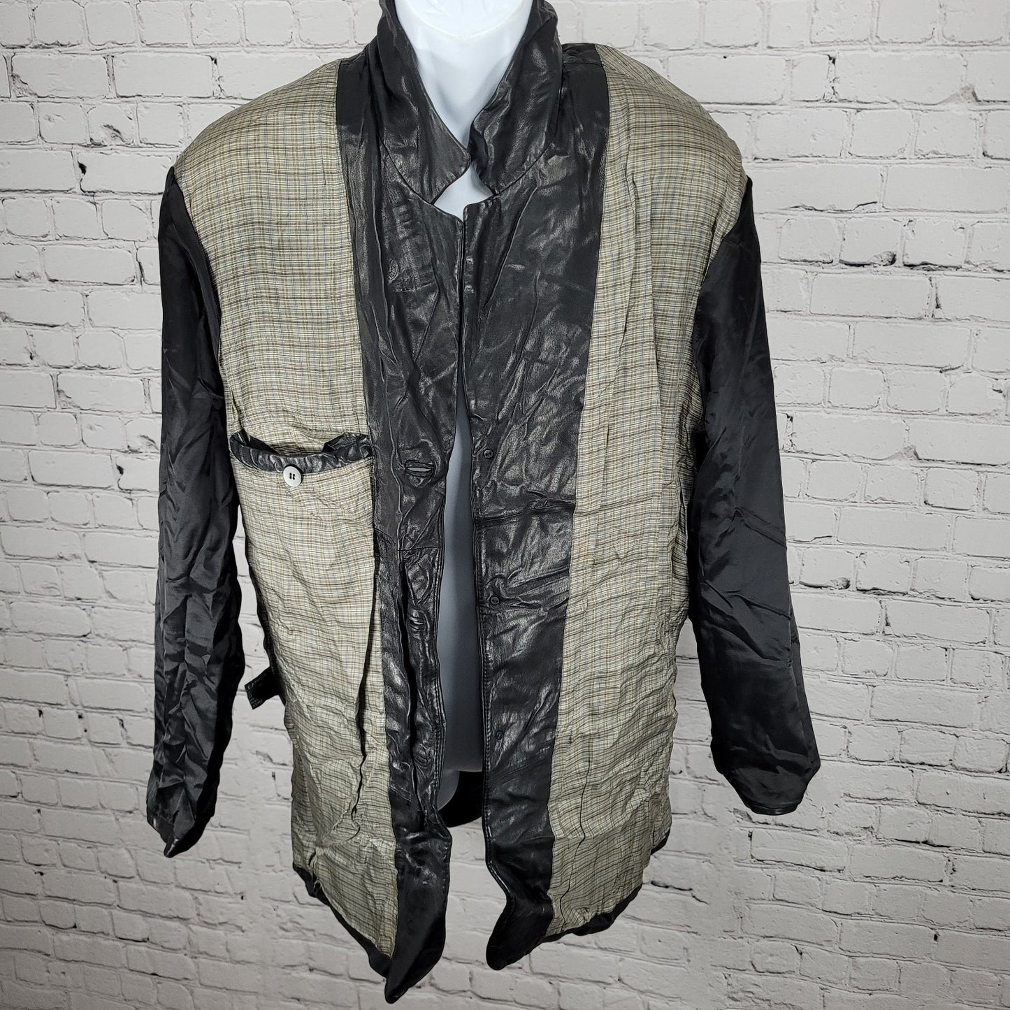 Robert Comstock Endurance Black Soft Genuine Leather Light Jacket 38 *wrinkled