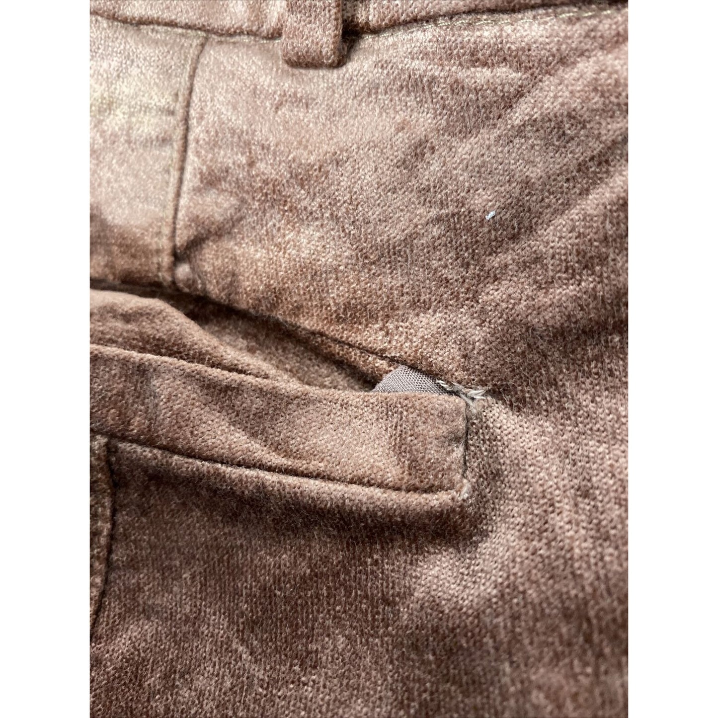 Anthropologie Rose Gold Crushed Velvet The Essential Slim Skinny Leg Pants 2