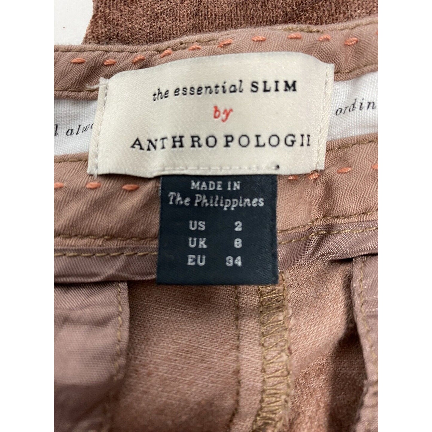 Anthropologie Rose Gold Crushed Velvet The Essential Slim Skinny Leg Pants 2