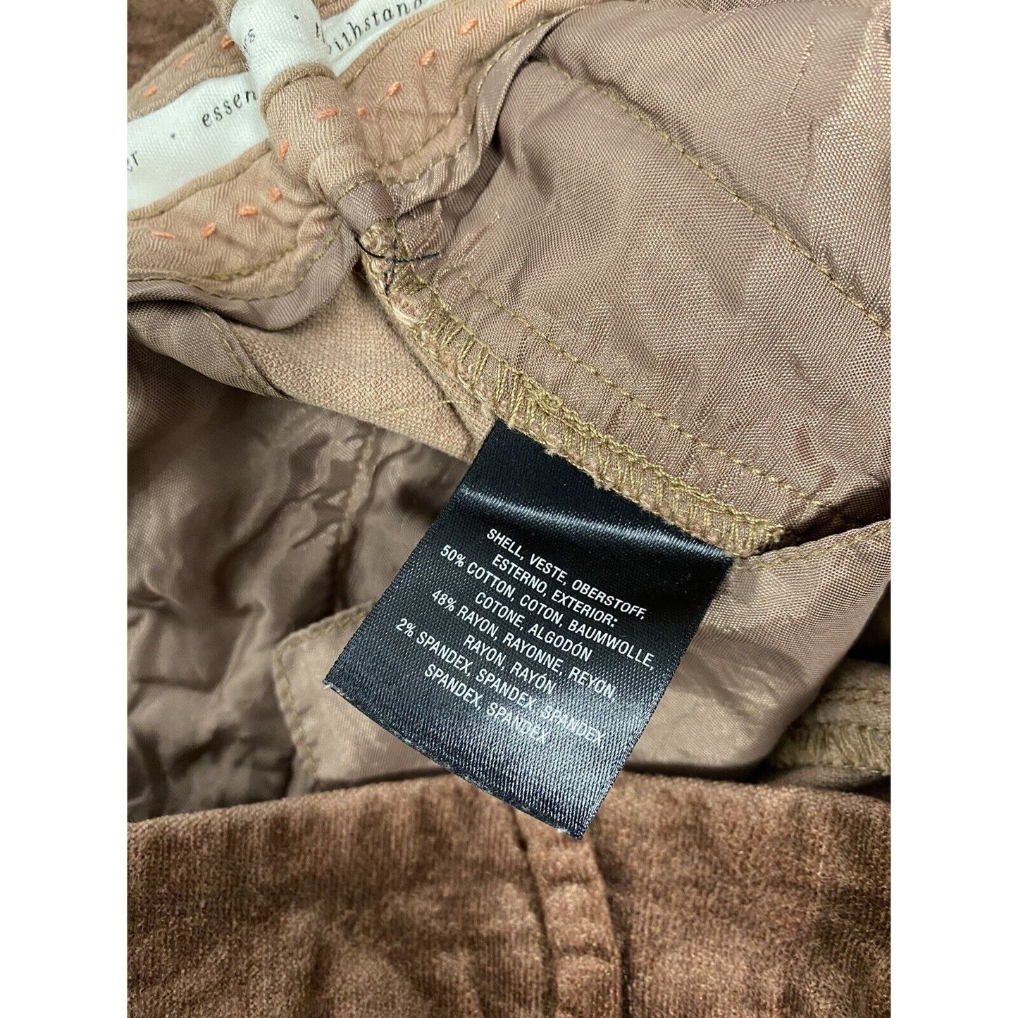 Anthropologie Rose Gold Crushed Velvet The Essential Slim Skinny Leg Pants 2