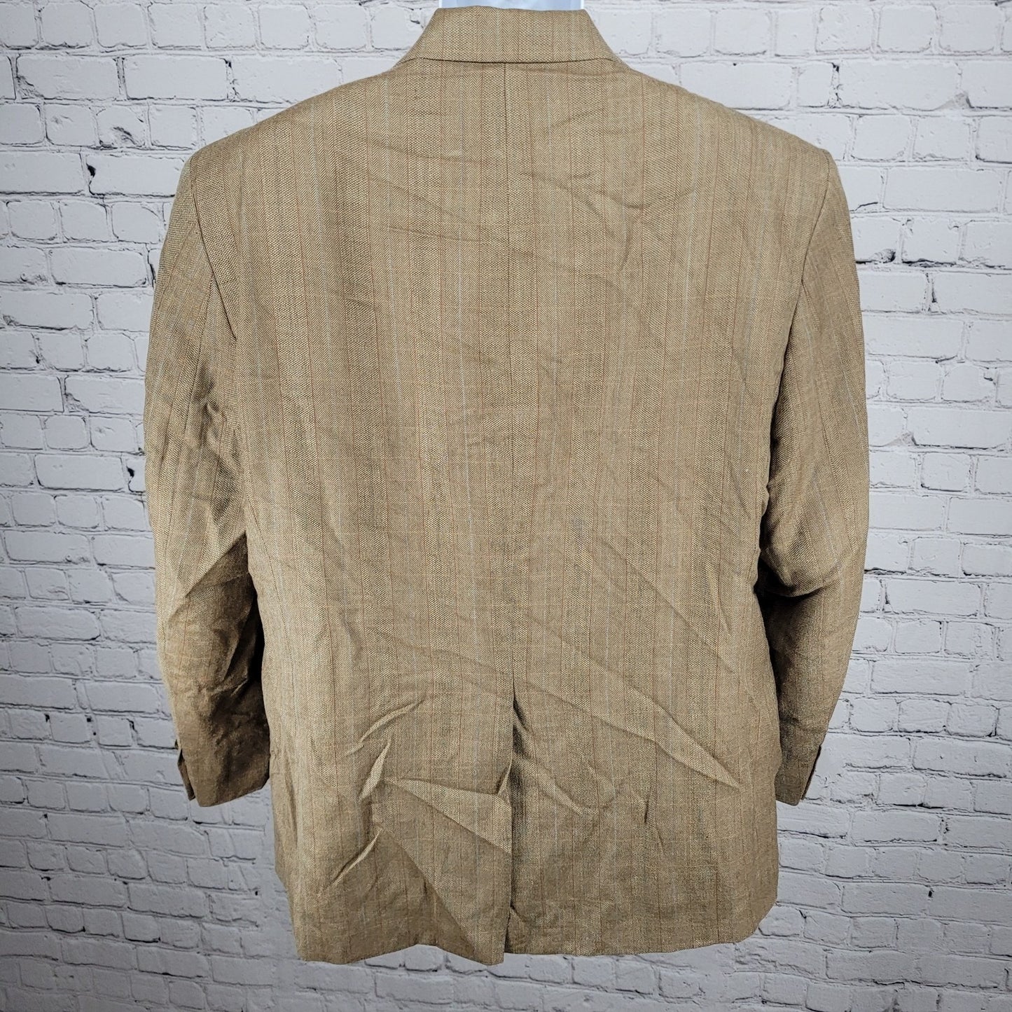 Lauren Ralph Lauren Tan Silk Wool 2 Button Vented Notch Blazer Sport Coat 43R