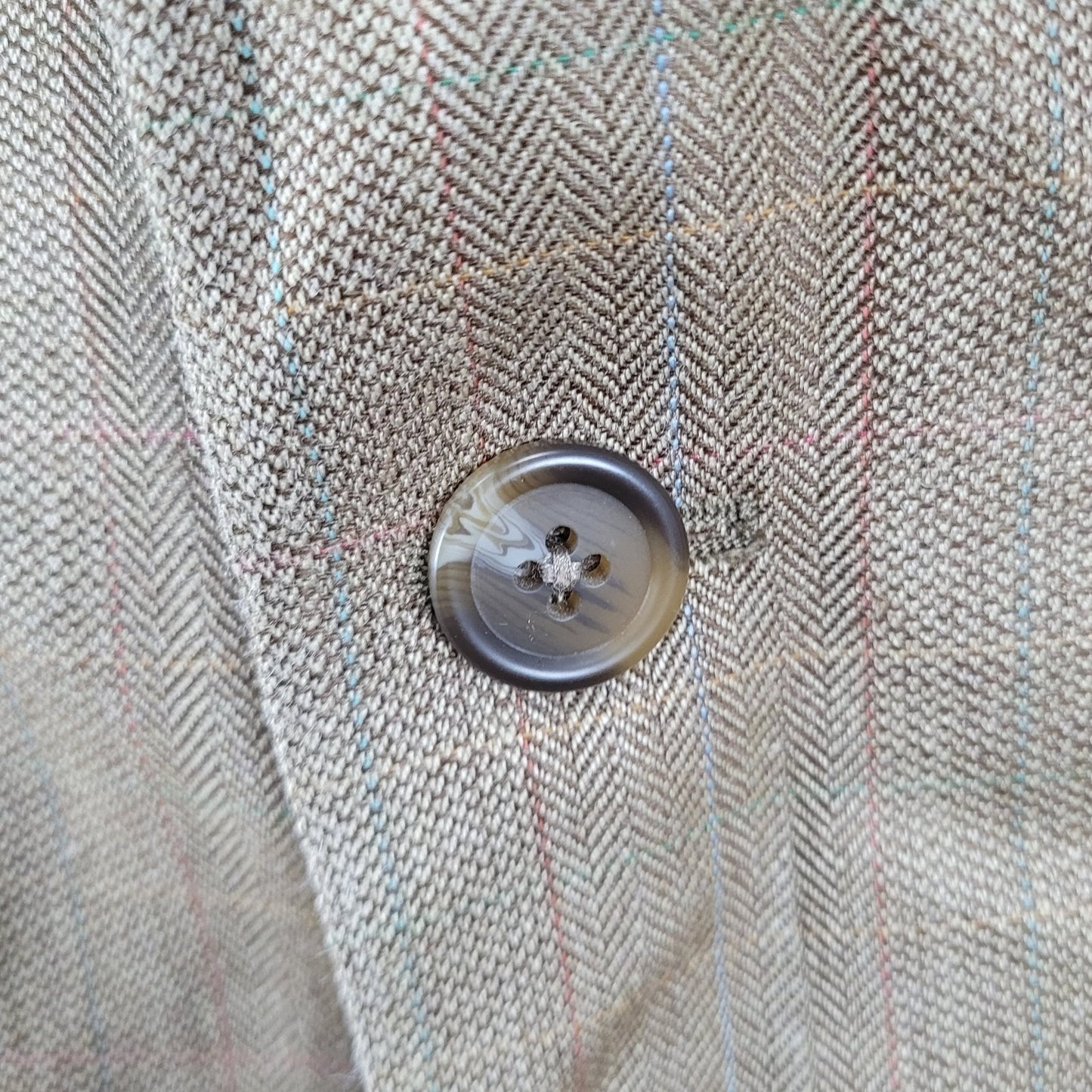 Lauren Ralph Lauren Tan Silk Wool 2 Button Vented Notch Blazer Sport Coat 43R