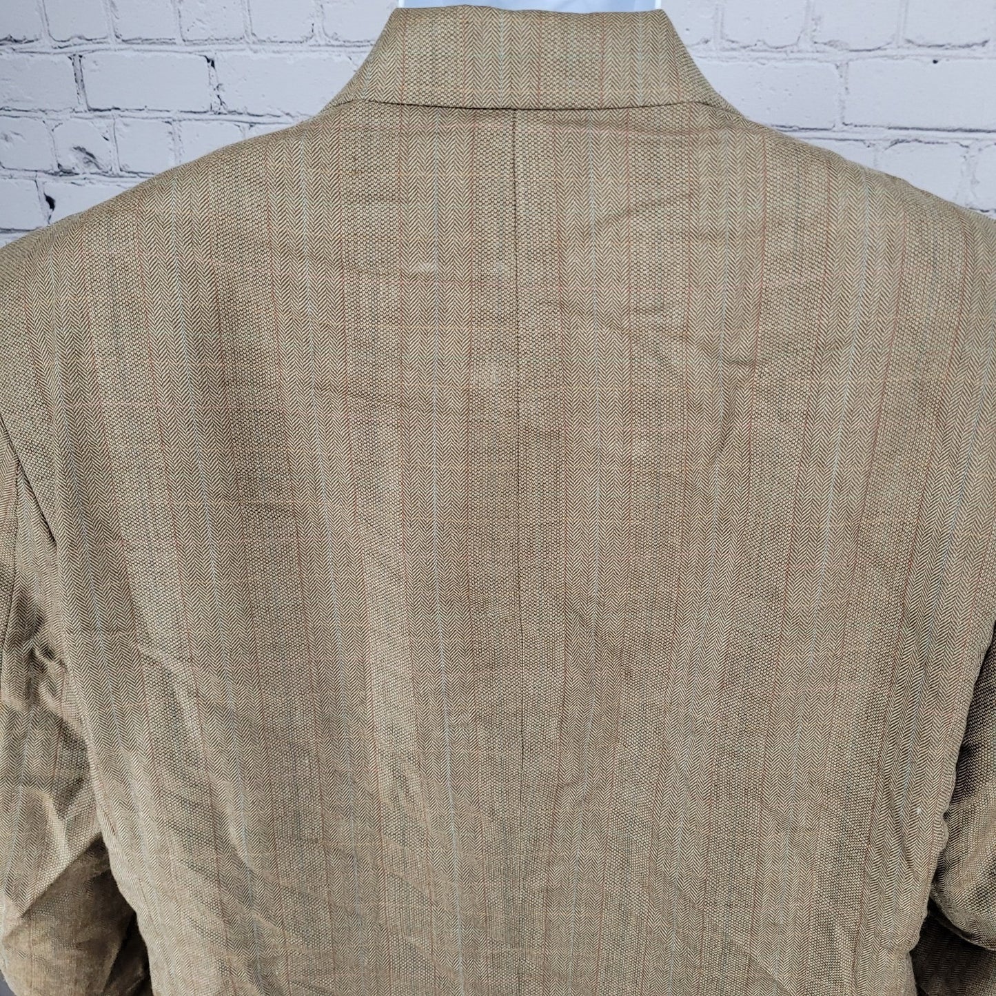 Lauren Ralph Lauren Tan Silk Wool 2 Button Vented Notch Blazer Sport Coat 43R