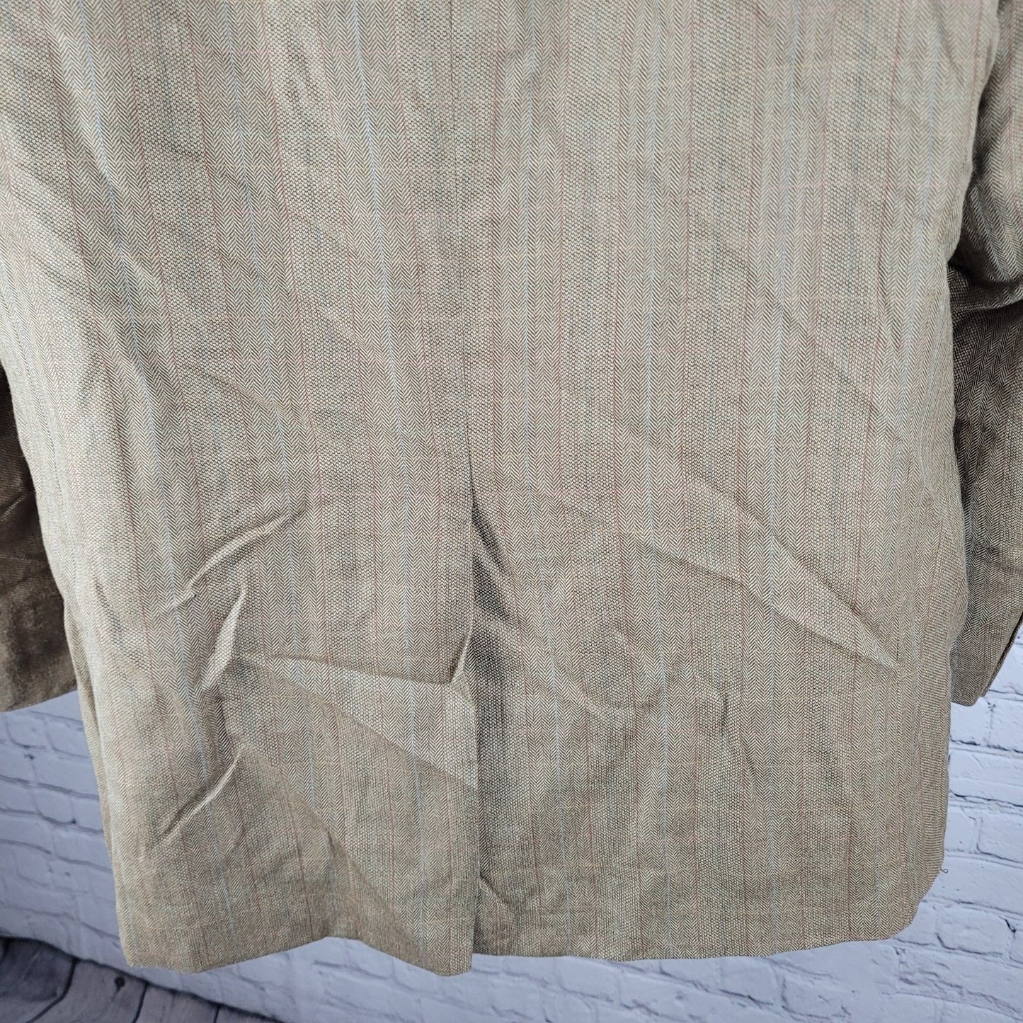 Lauren Ralph Lauren Tan Silk Wool 2 Button Vented Notch Blazer Sport Coat 43R
