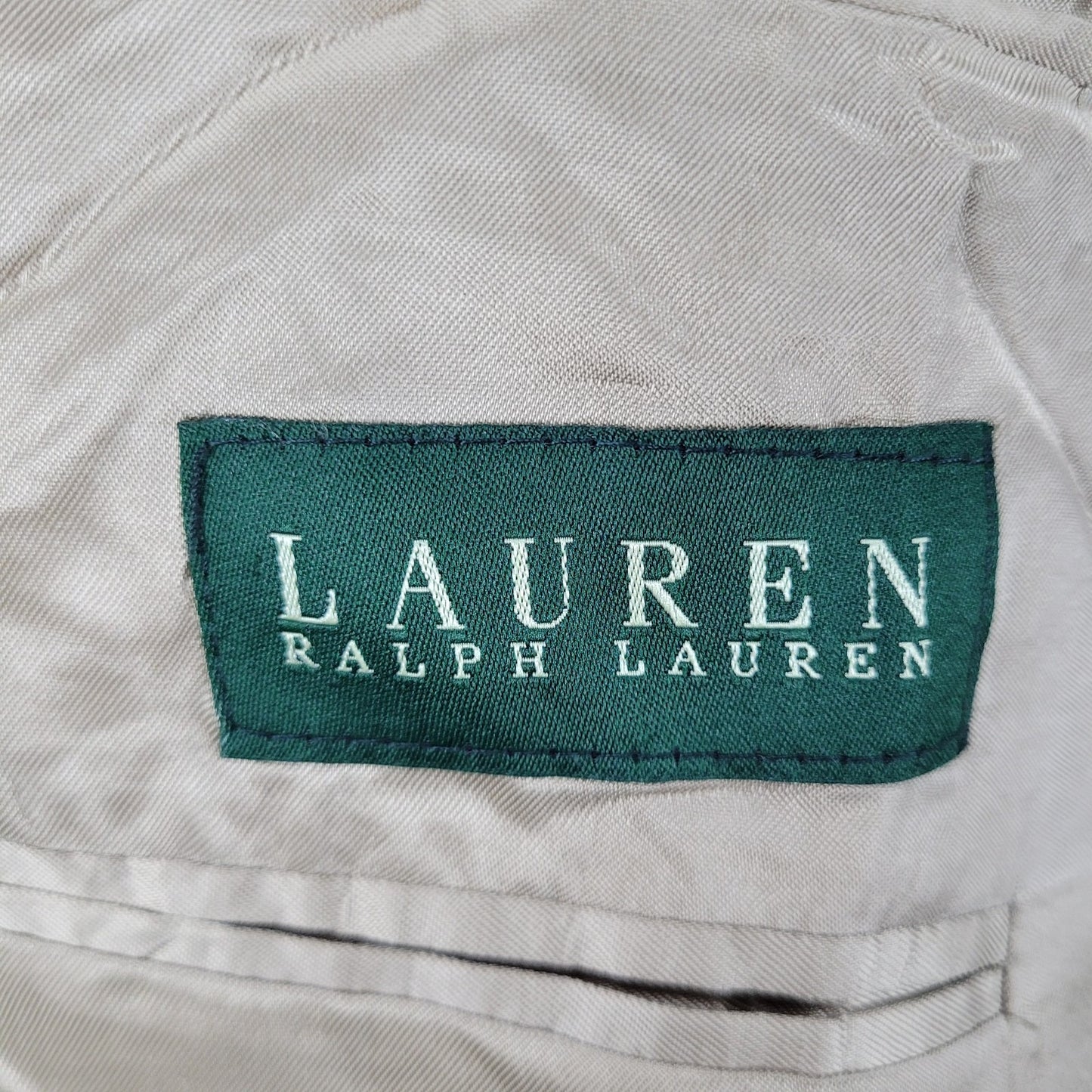 Lauren Ralph Lauren Tan Silk Wool 2 Button Vented Notch Blazer Sport Coat 43R