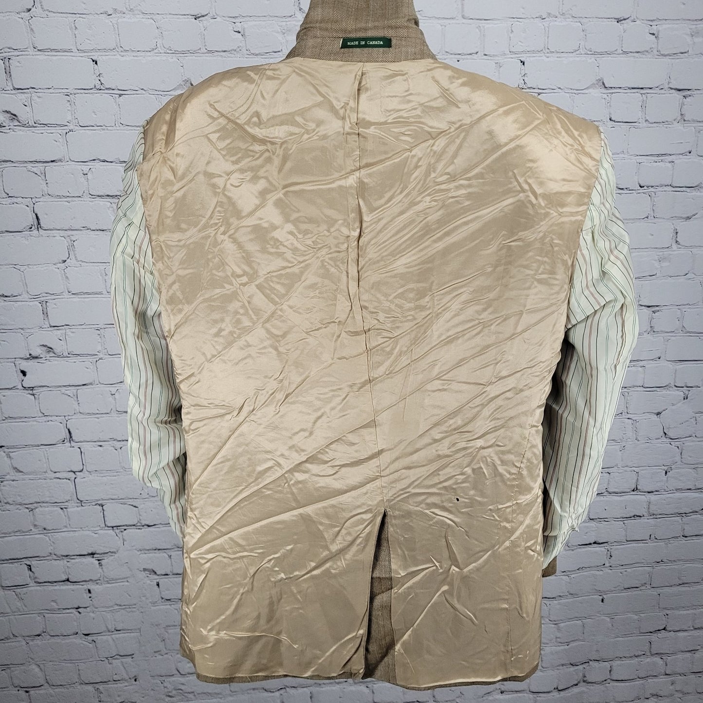 Lauren Ralph Lauren Tan Silk Wool 2 Button Vented Notch Blazer Sport Coat 43R