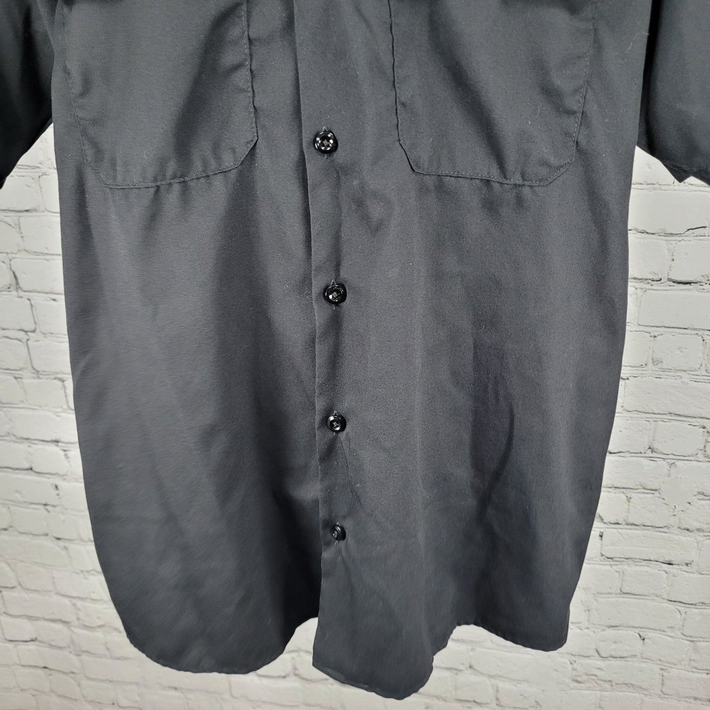 Jim Beam Black Dickies Flex Embroidered Logos Button Up Shirt Large L