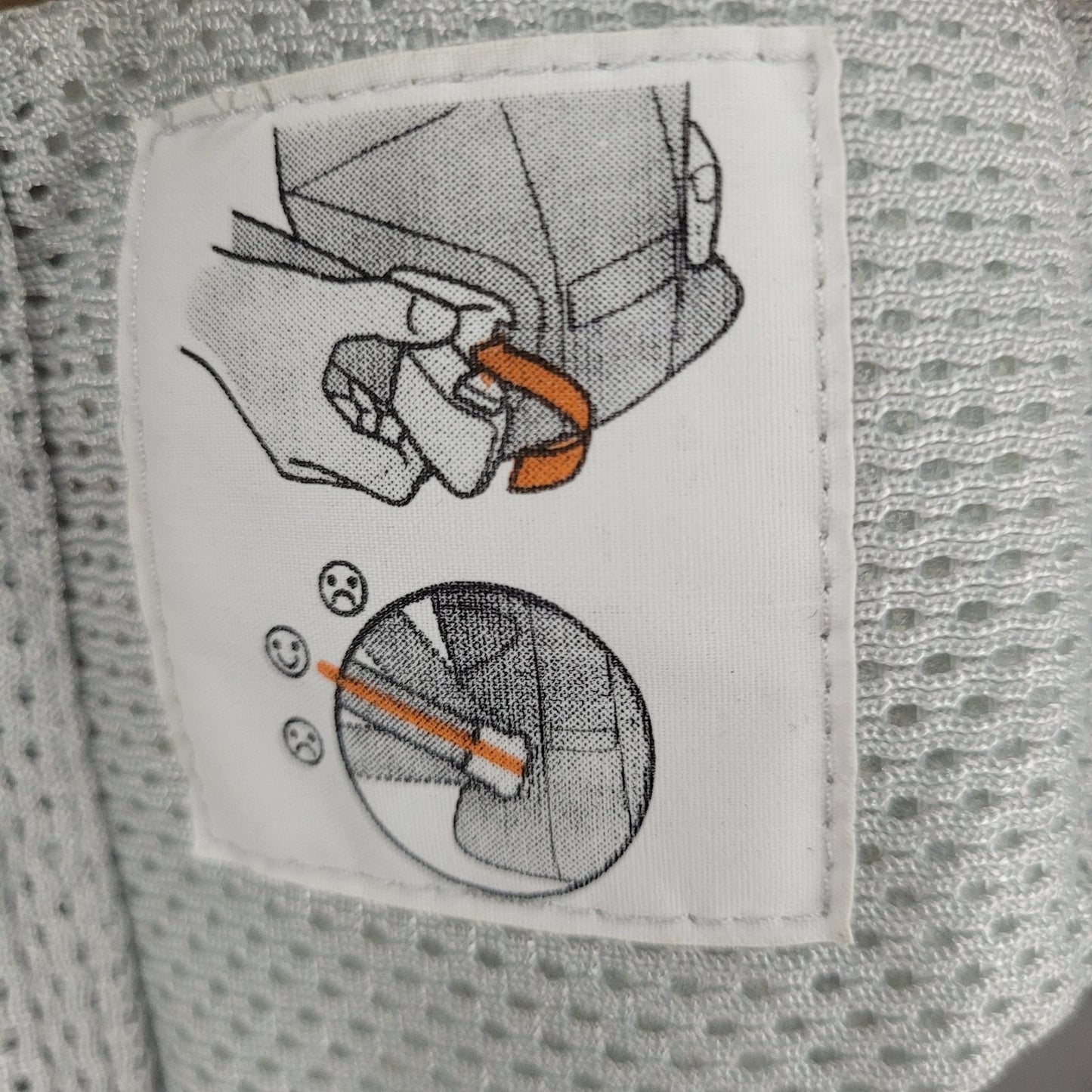 Baby Bjorn Grey Cotton Mesh Adjustable Baby Infant Child Carrier 8-33lbs