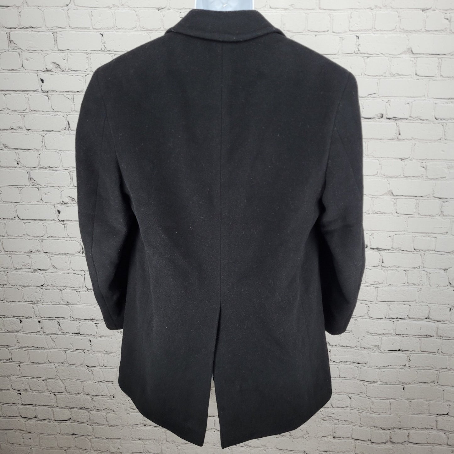 Ralph Ralph Lauren Black Single Breasted Buttoned Vented Notch Over Coat 38R