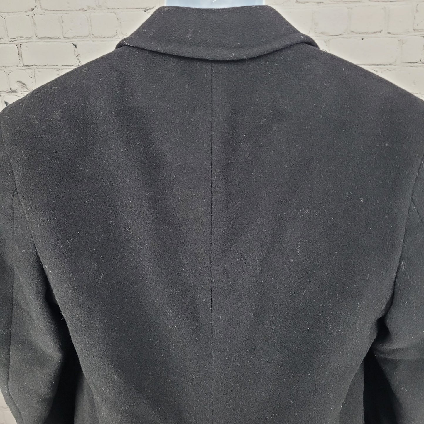 Ralph Ralph Lauren Black Single Breasted Buttoned Vented Notch Over Coat 38R