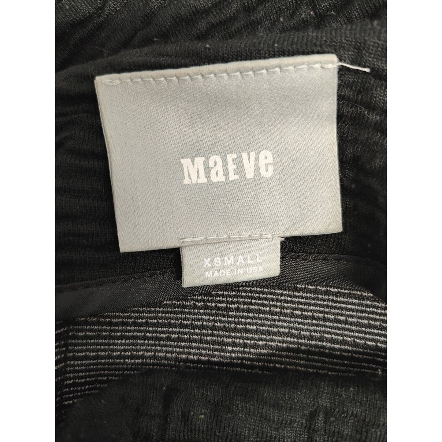 Maeve Anthropologie Y2K A Line Skater Ruched Black Zip Up Skirt Size XS