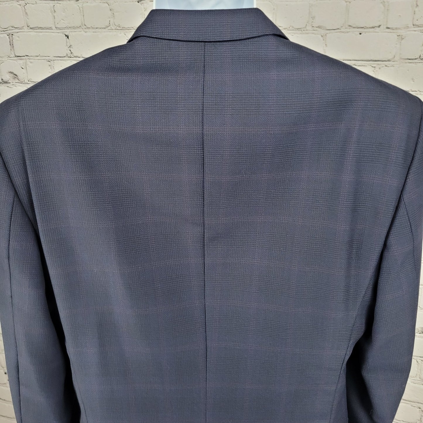 Hugo Boss x Nordstrom Blue 100% Wool Super 120 Drago Check Blazer Sport Coat 42L