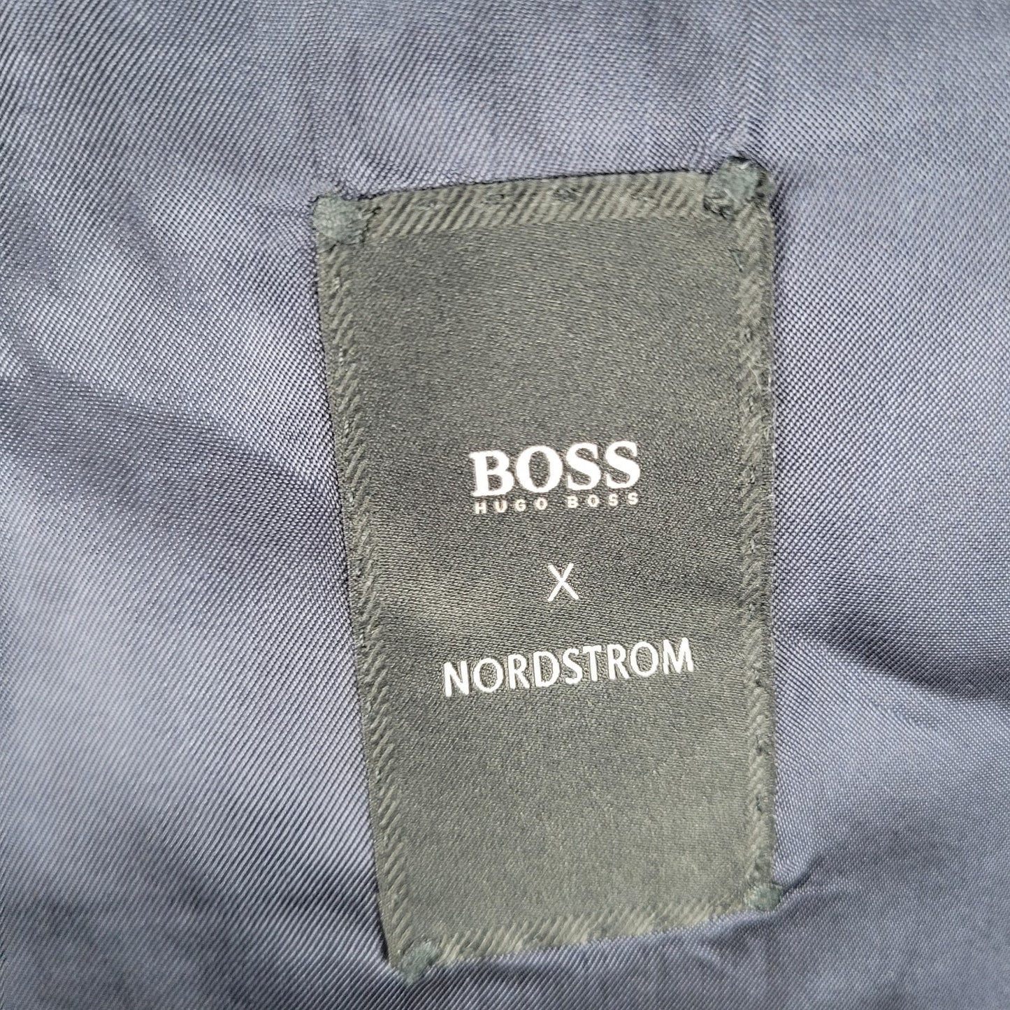 Hugo Boss x Nordstrom Blue 100% Wool Super 120 Drago Check Blazer Sport Coat 42L