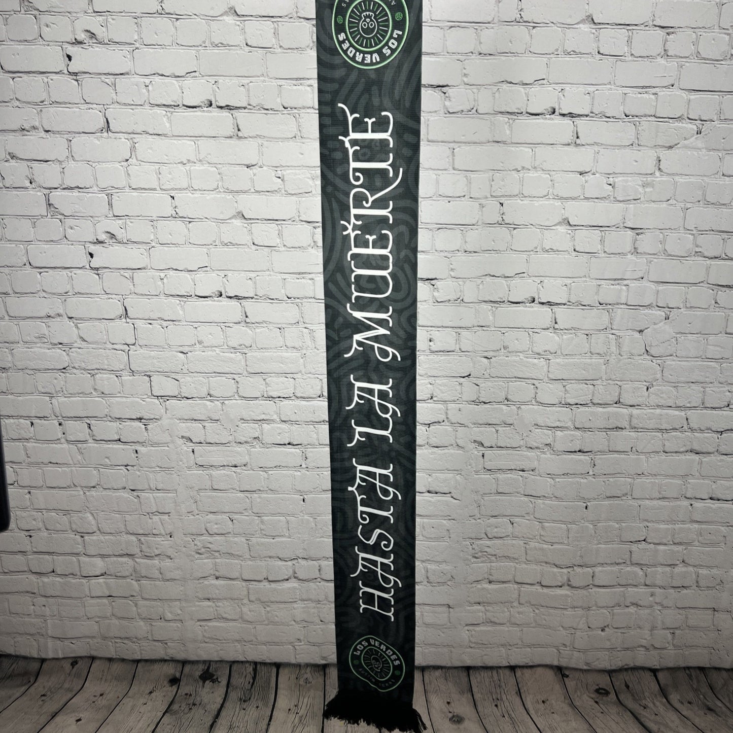 Austin FC Green Black Los Verdes Hasta La Muerte Football MLS Soccer Scarf 54”
