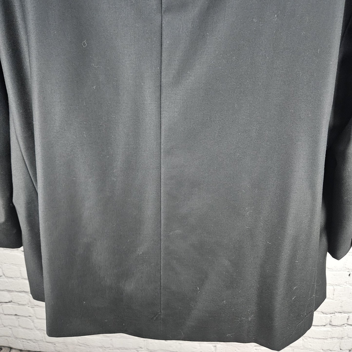 Calvin Klein Black 100% Wool 2 Button Tuxedo Blazer Formal Suit Jacket 52R