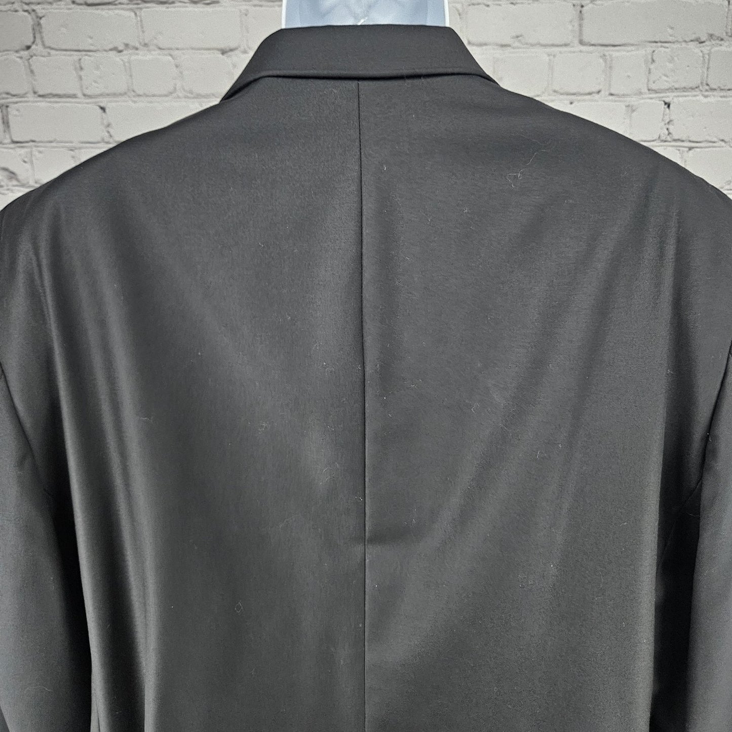 Calvin Klein Black 100% Wool 2 Button Tuxedo Blazer Formal Suit Jacket 52R