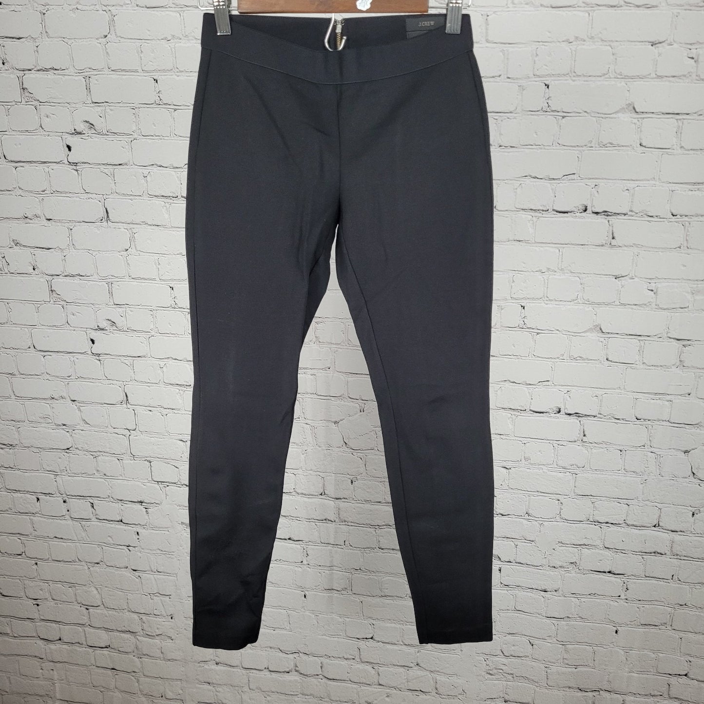 J.CREW Black Pixie Stretch Zipped Skinny Low Rise Ankle Pants Size 0R (24x28)